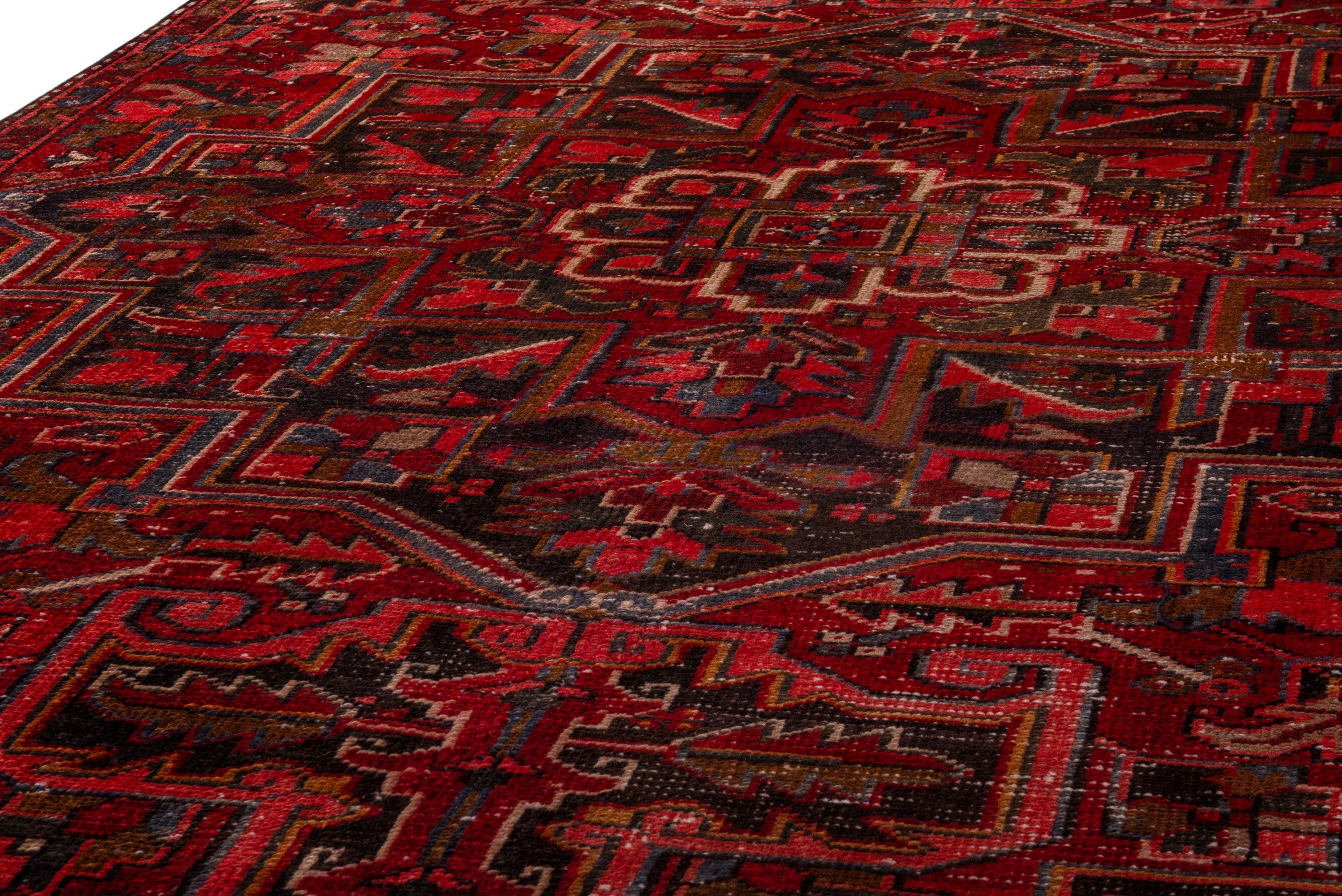 Persian Gorevan area rug in deep red and rust, view 9 of 21