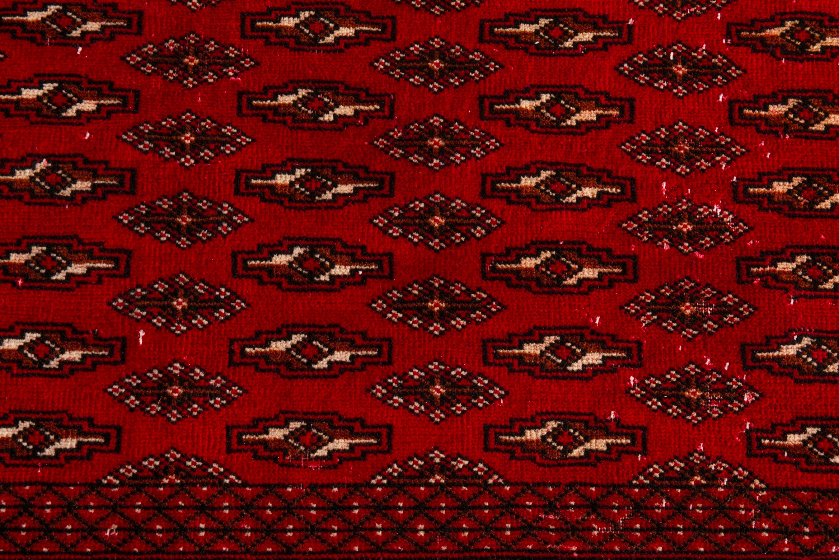 Persian Torkaman oversized rug in burgundy and deep red, view 11 of 20