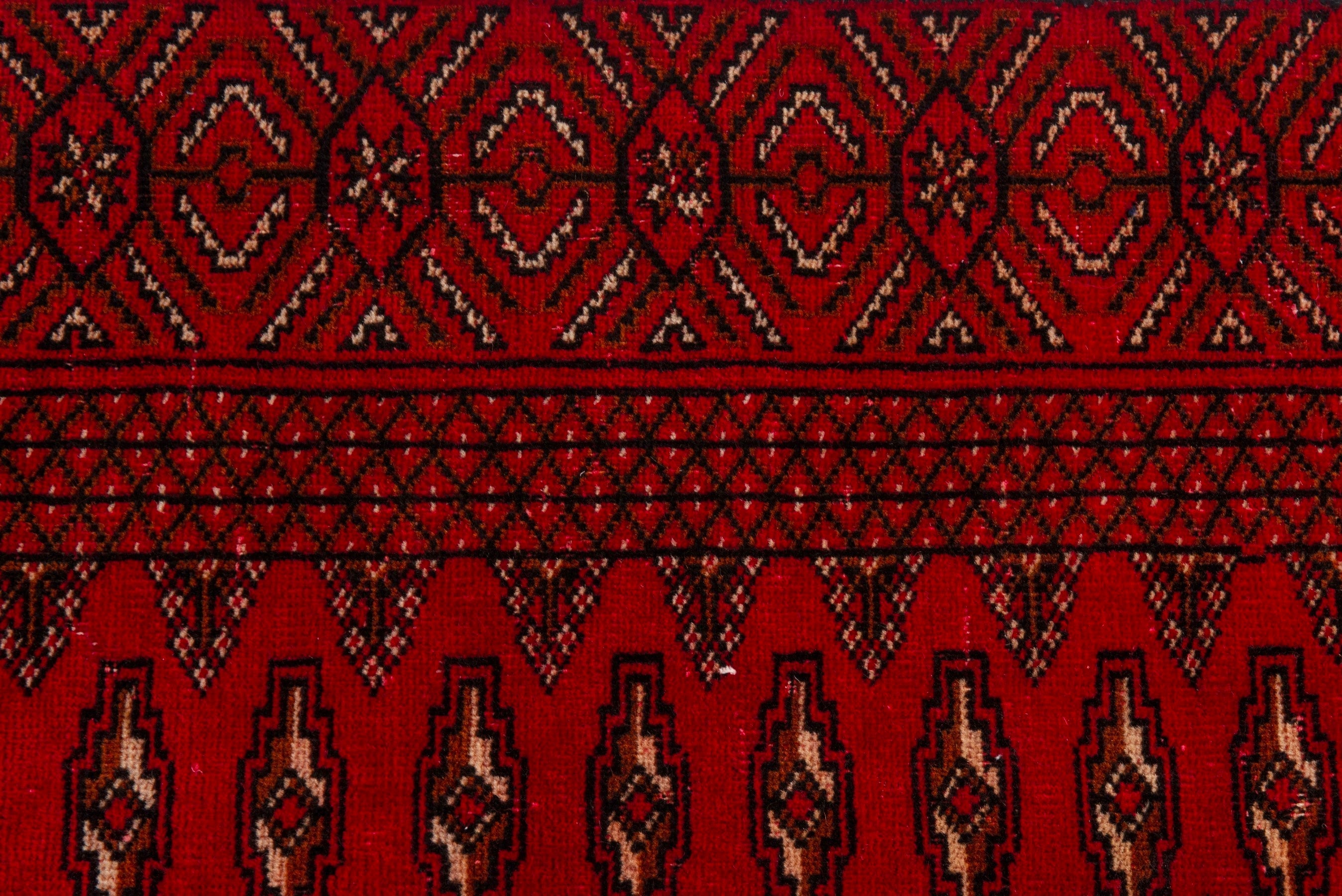 Persian Torkaman oversized rug in burgundy and deep red, view 13 of 20