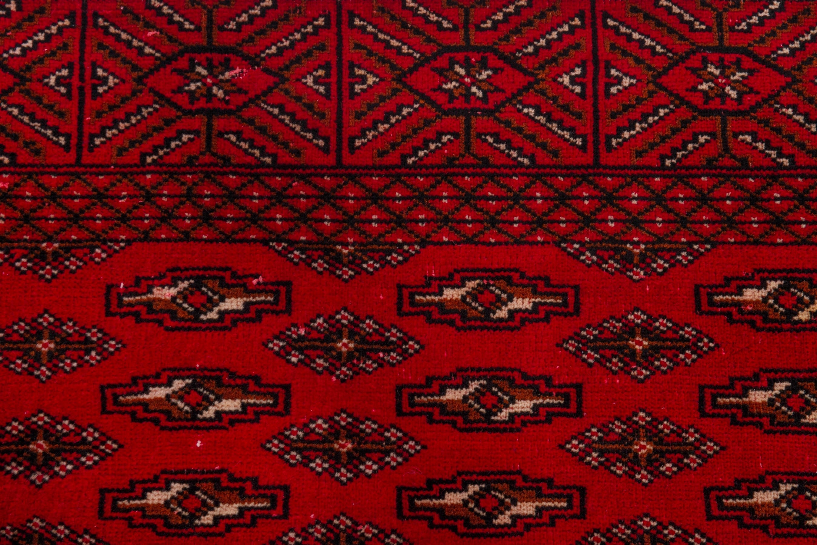 Persian Torkaman oversized rug in burgundy and deep red, view 14 of 20