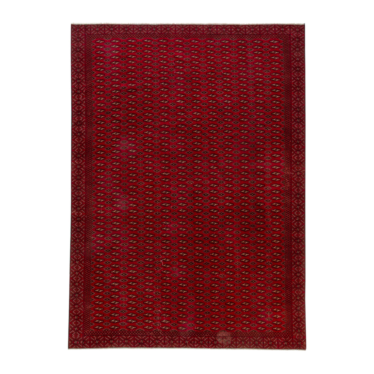 Persian Torkaman oversized rug in burgundy and deep red, 9'5" x 11'11"