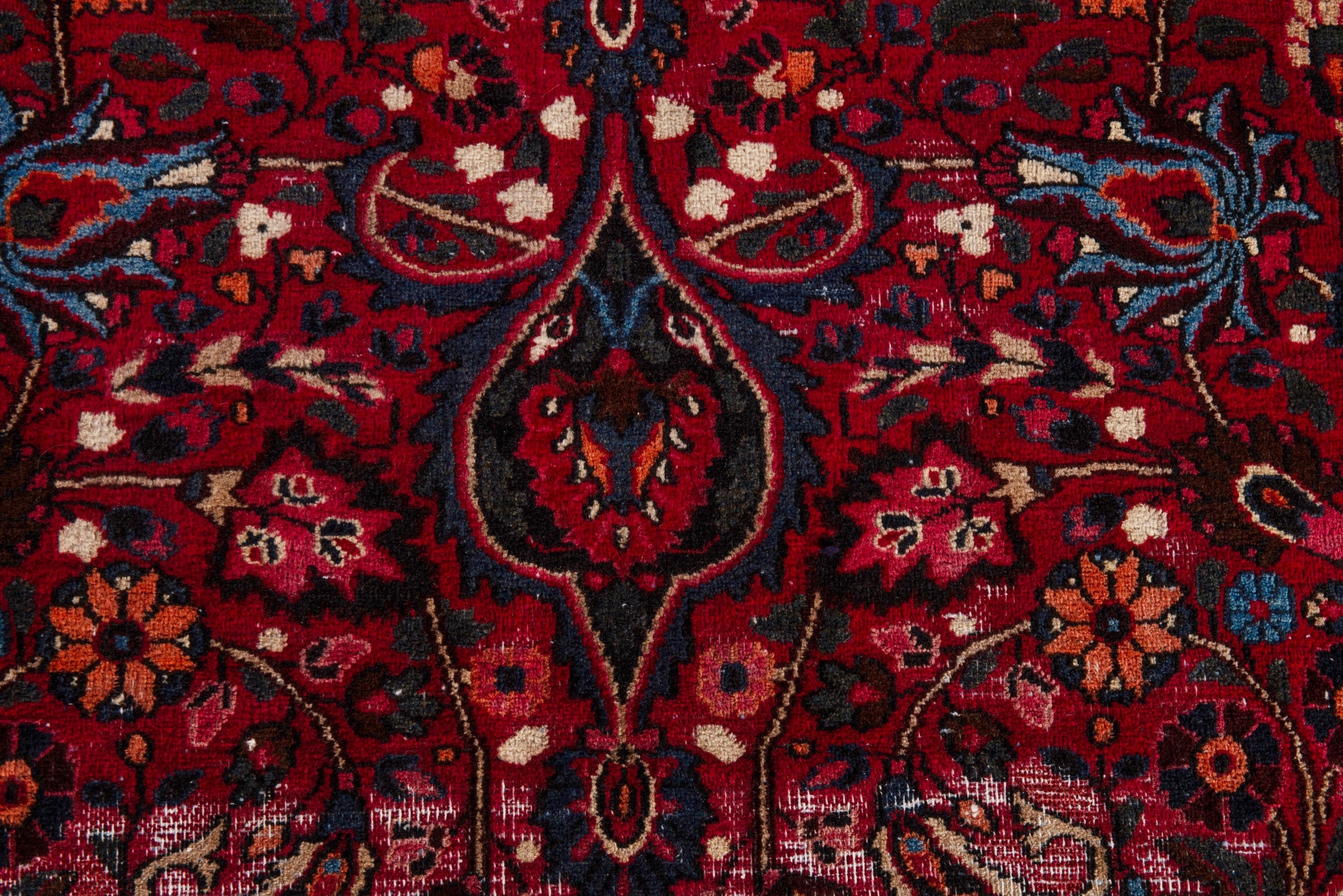 Persian Birjand oversized rug in burgundy and deep red, view 10 of 19