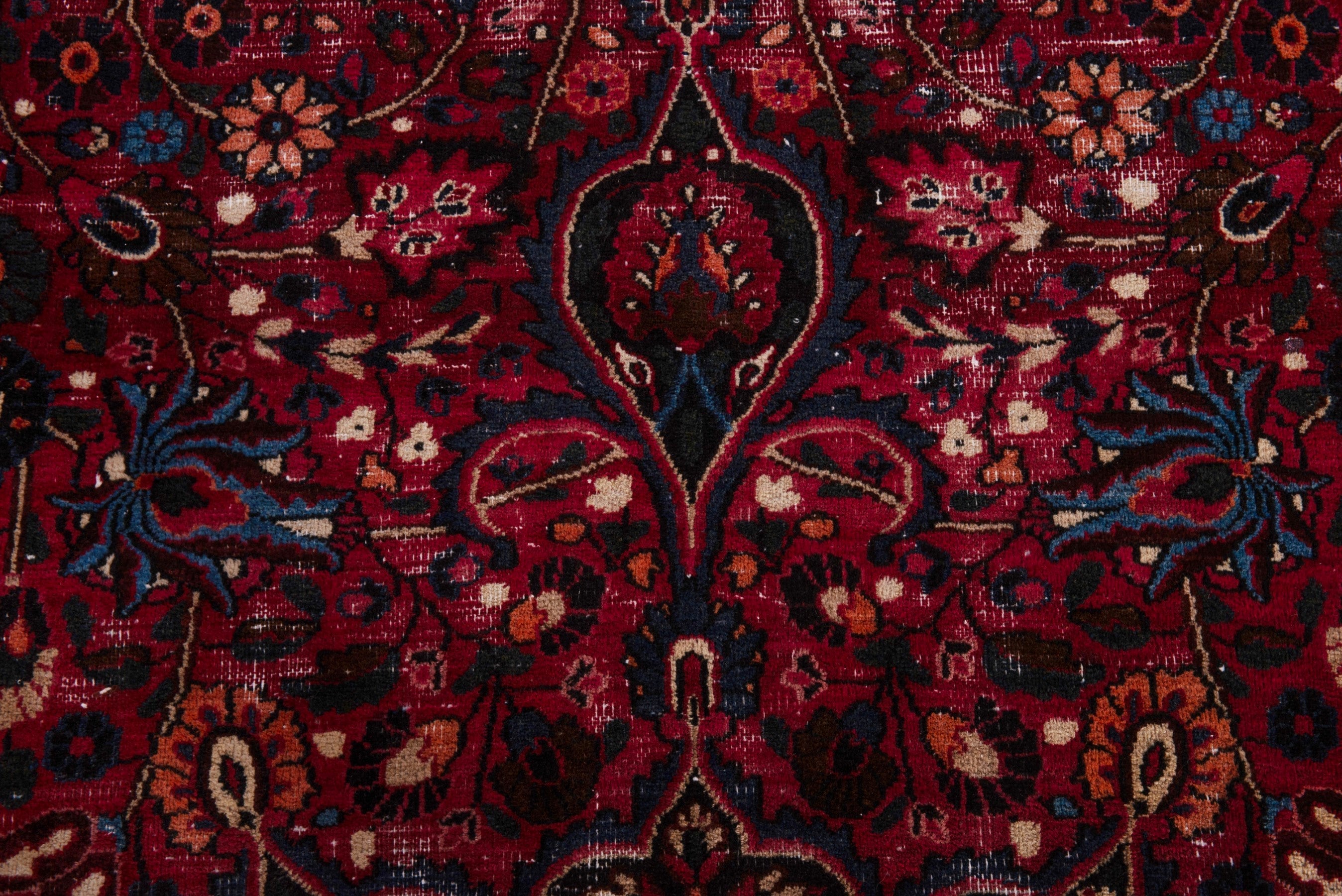 Persian Birjand oversized rug in burgundy and deep red, view 11 of 19