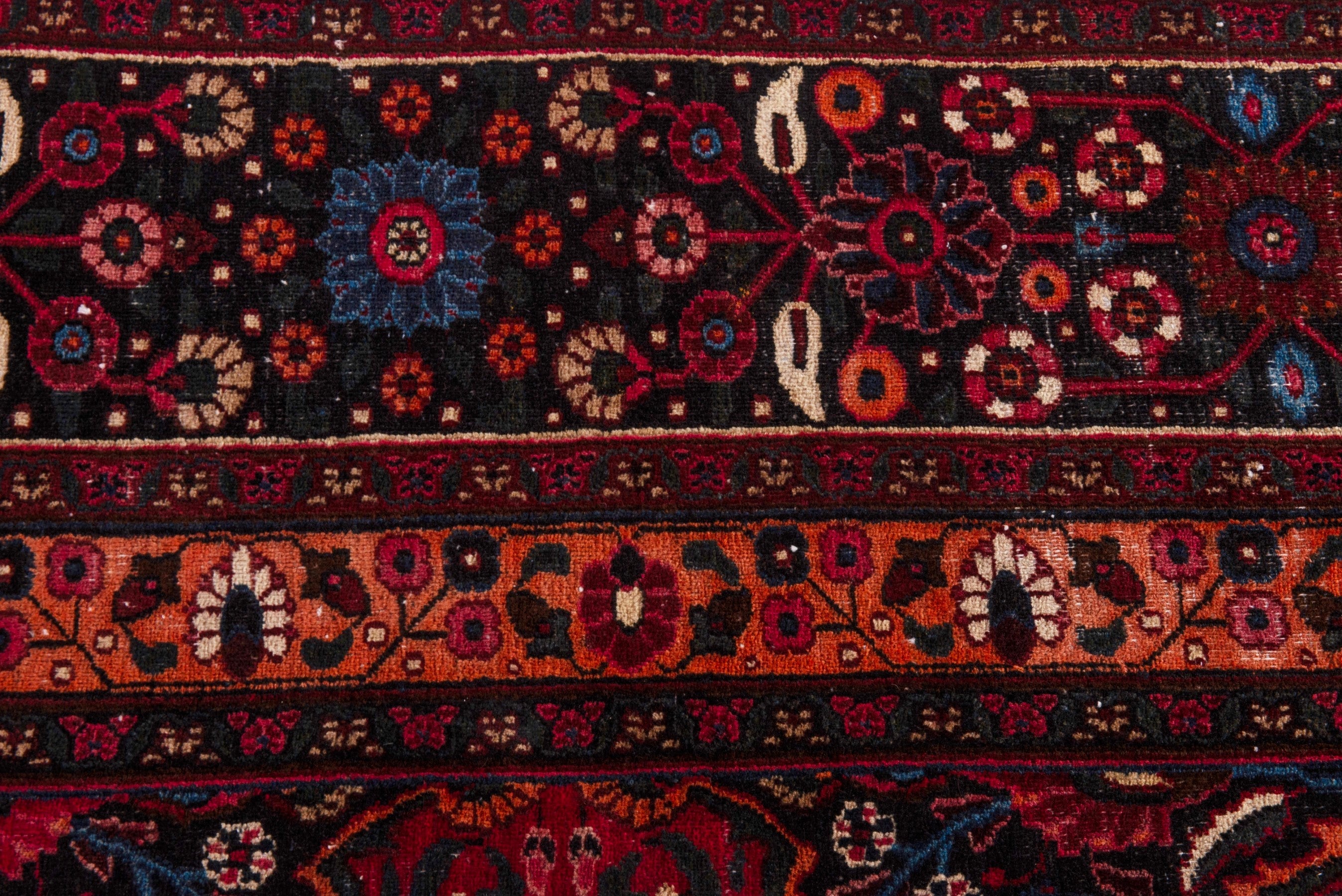 Persian Birjand oversized rug in burgundy and deep red, view 12 of 19