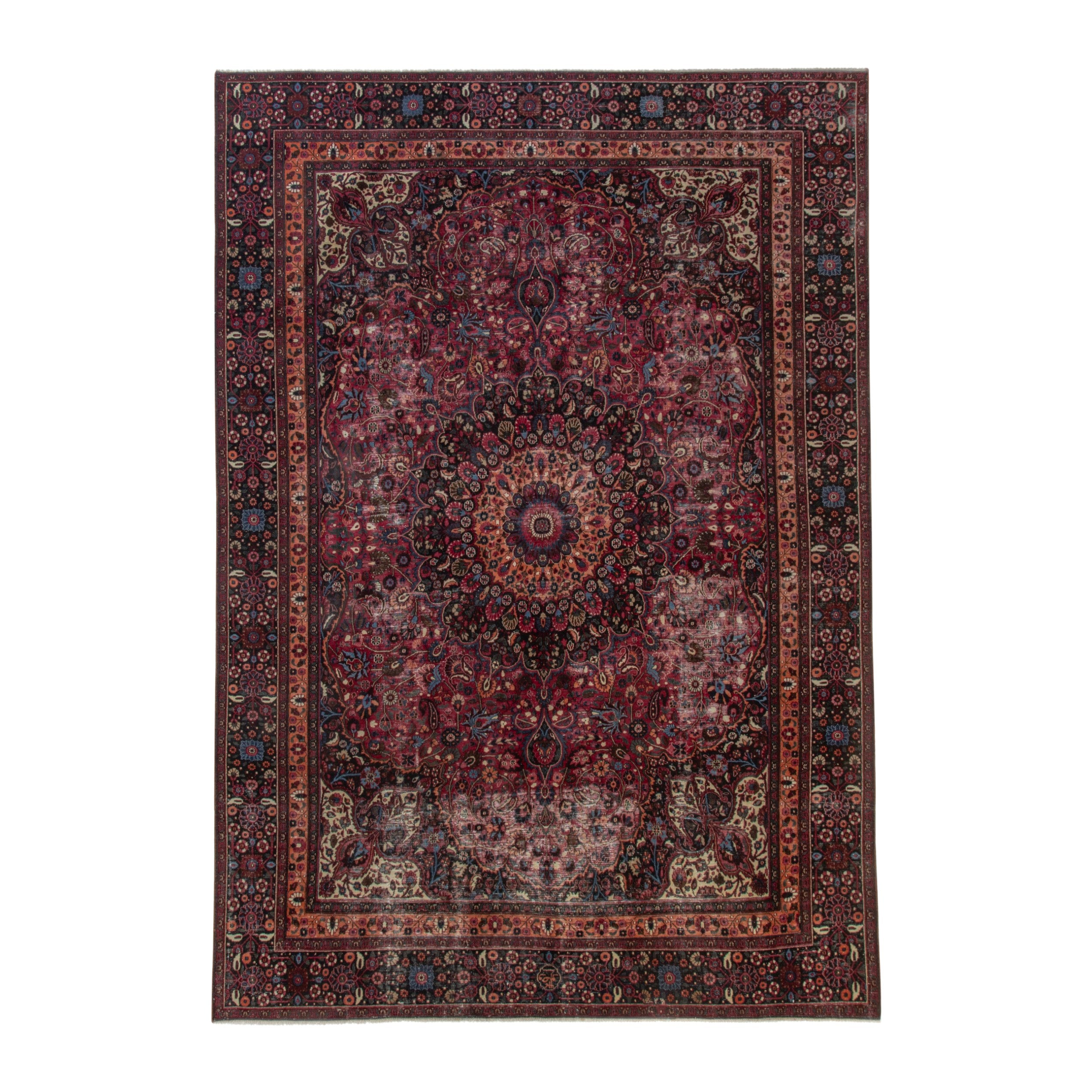 Persian Birjand oversized rug in burgundy and deep red, 9'2" x 12'10"