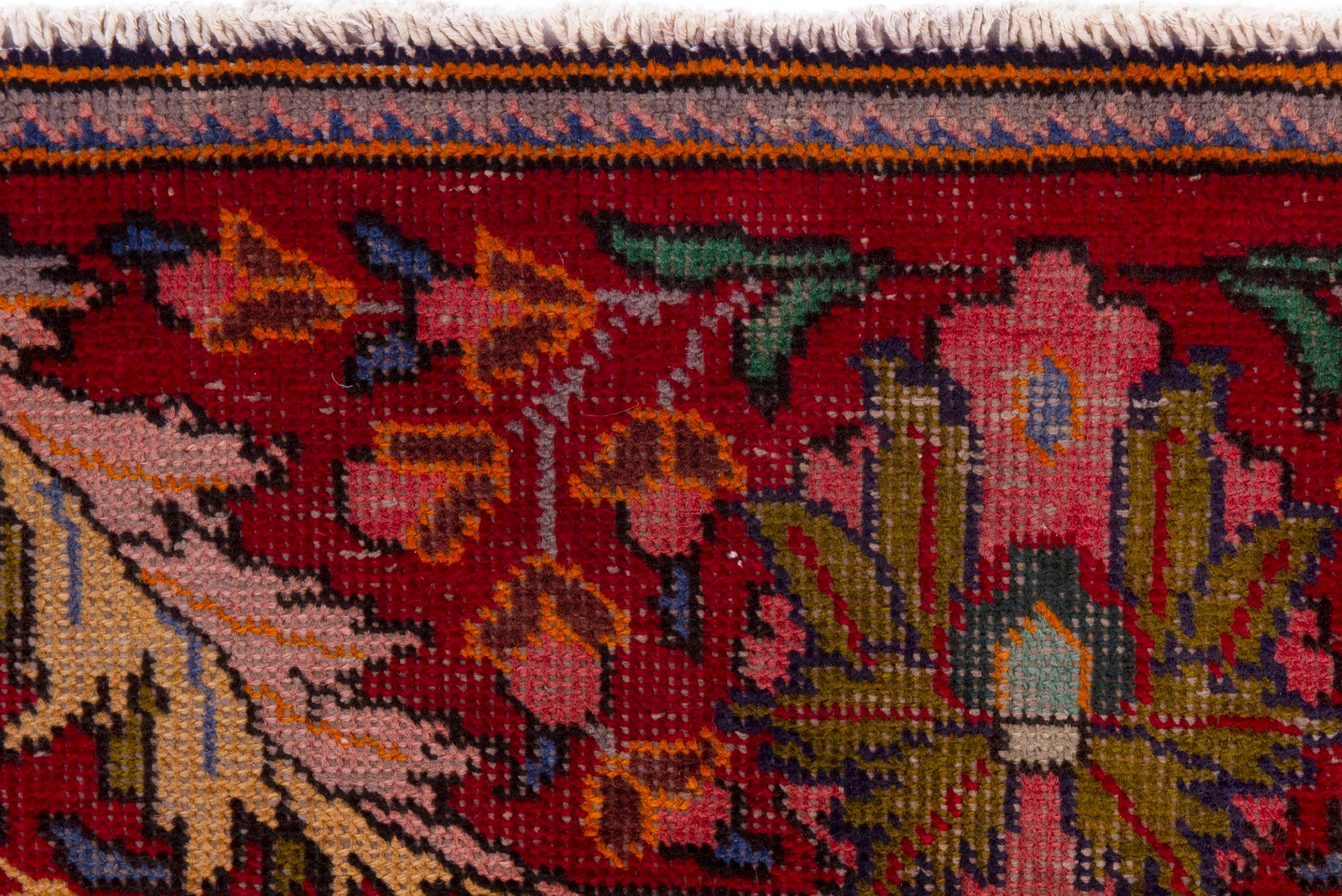Persian Tabriz oversized rug in deep red and burgundy, view 11 of 19