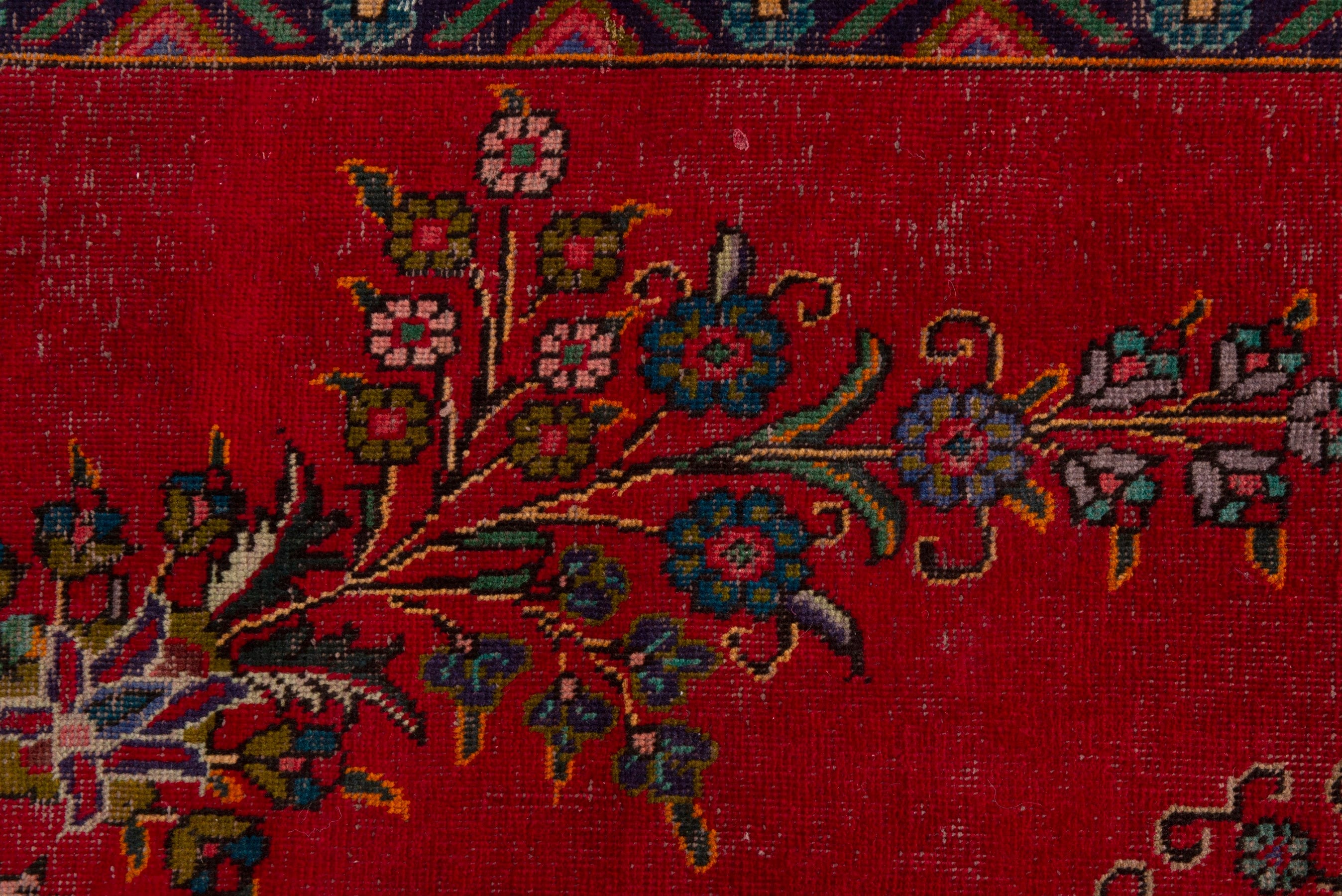 Persian Tabriz oversized rug in deep red and burgundy, view 13 of 19