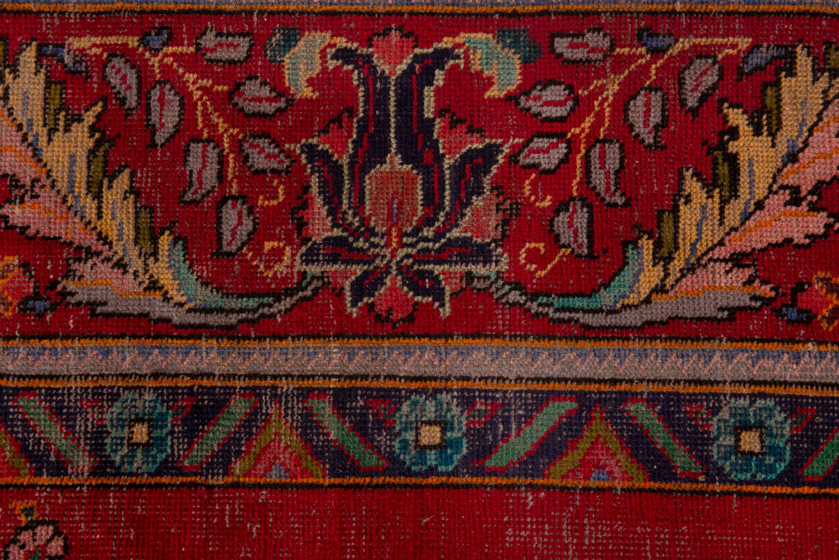 Persian Tabriz oversized rug in deep red and burgundy, view 14 of 19