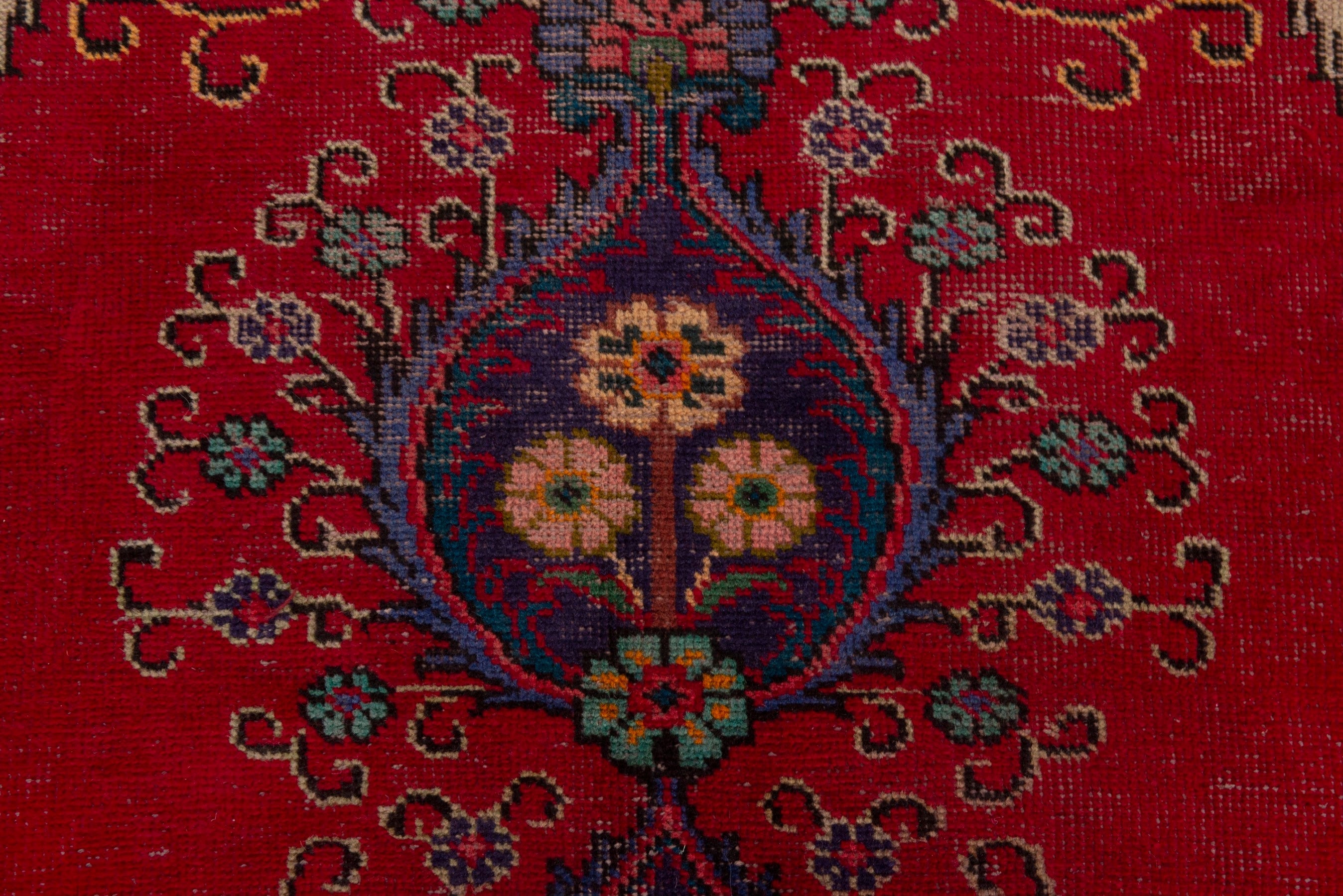 Persian Tabriz oversized rug in deep red and burgundy, view 15 of 19