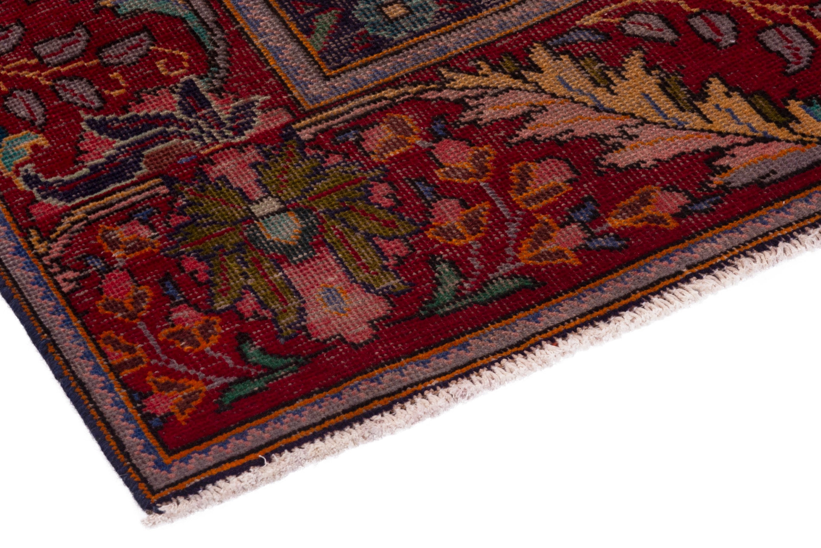 Persian Tabriz oversized rug in deep red and burgundy, view 6 of 19
