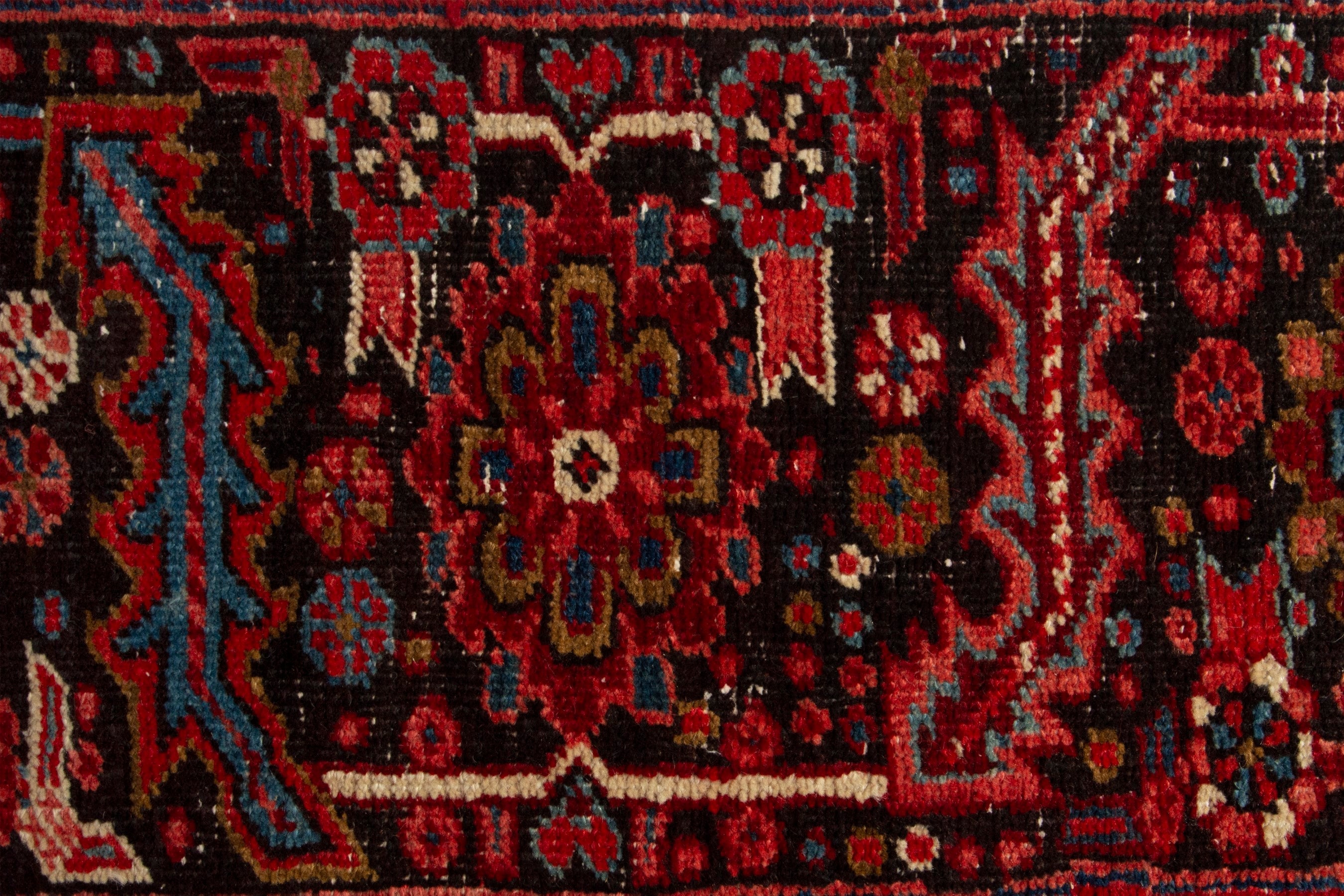 Persian Heriz oversized rug in deep red and burgundy, view 14 of 18