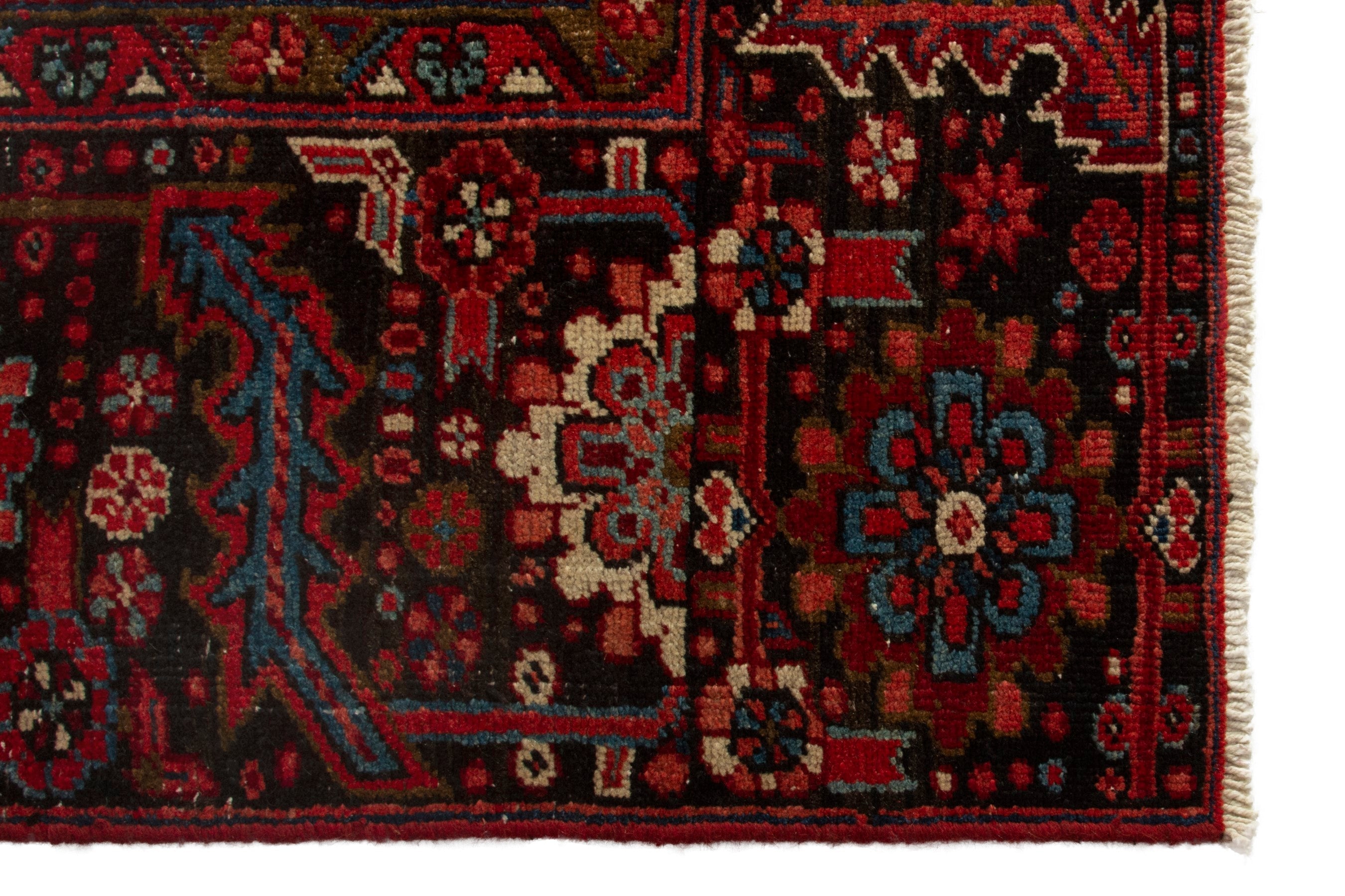 Persian Heriz oversized rug in deep red and burgundy, view 5 of 18