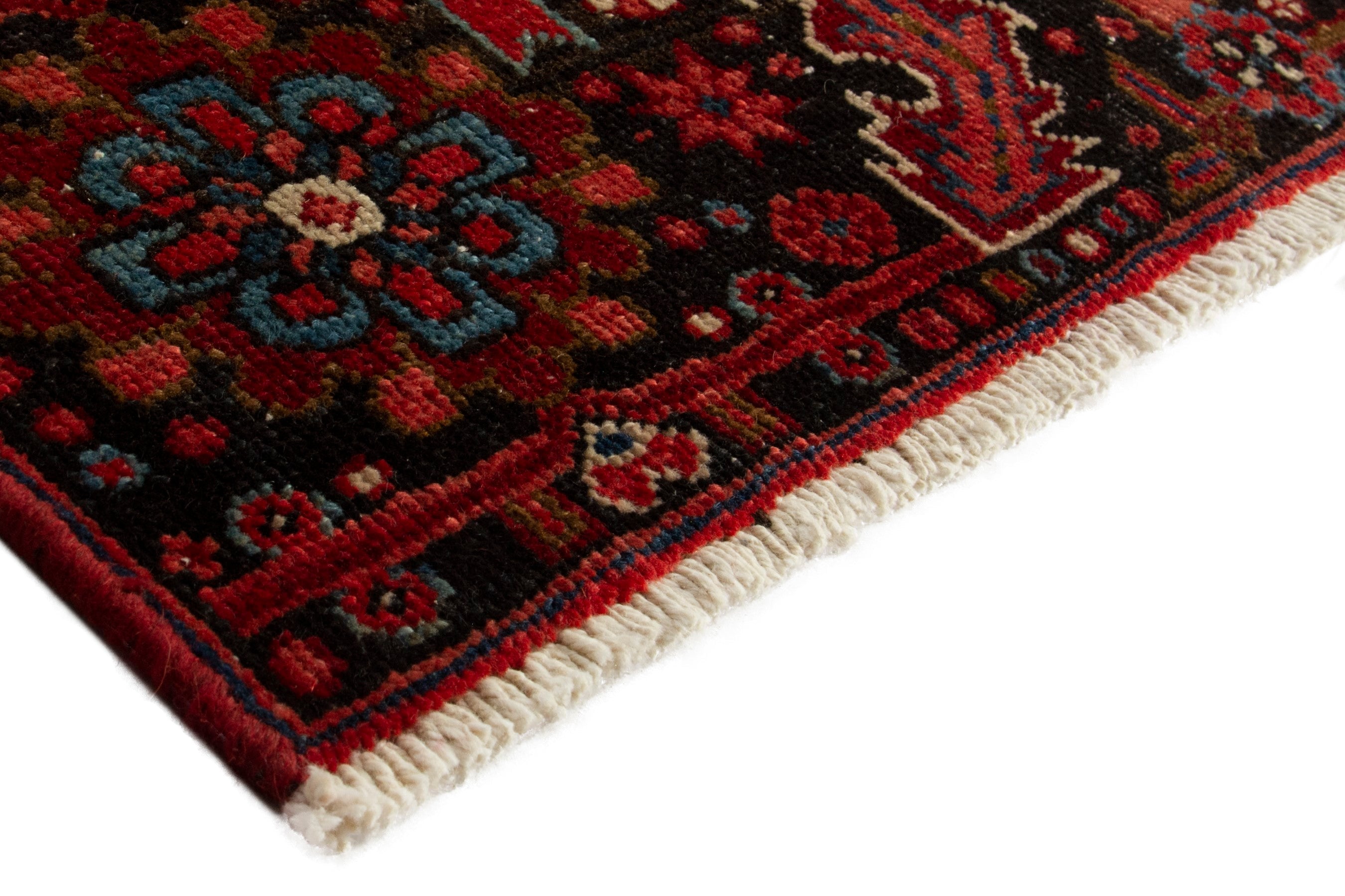 Persian Heriz oversized rug in deep red and burgundy, view 6 of 18