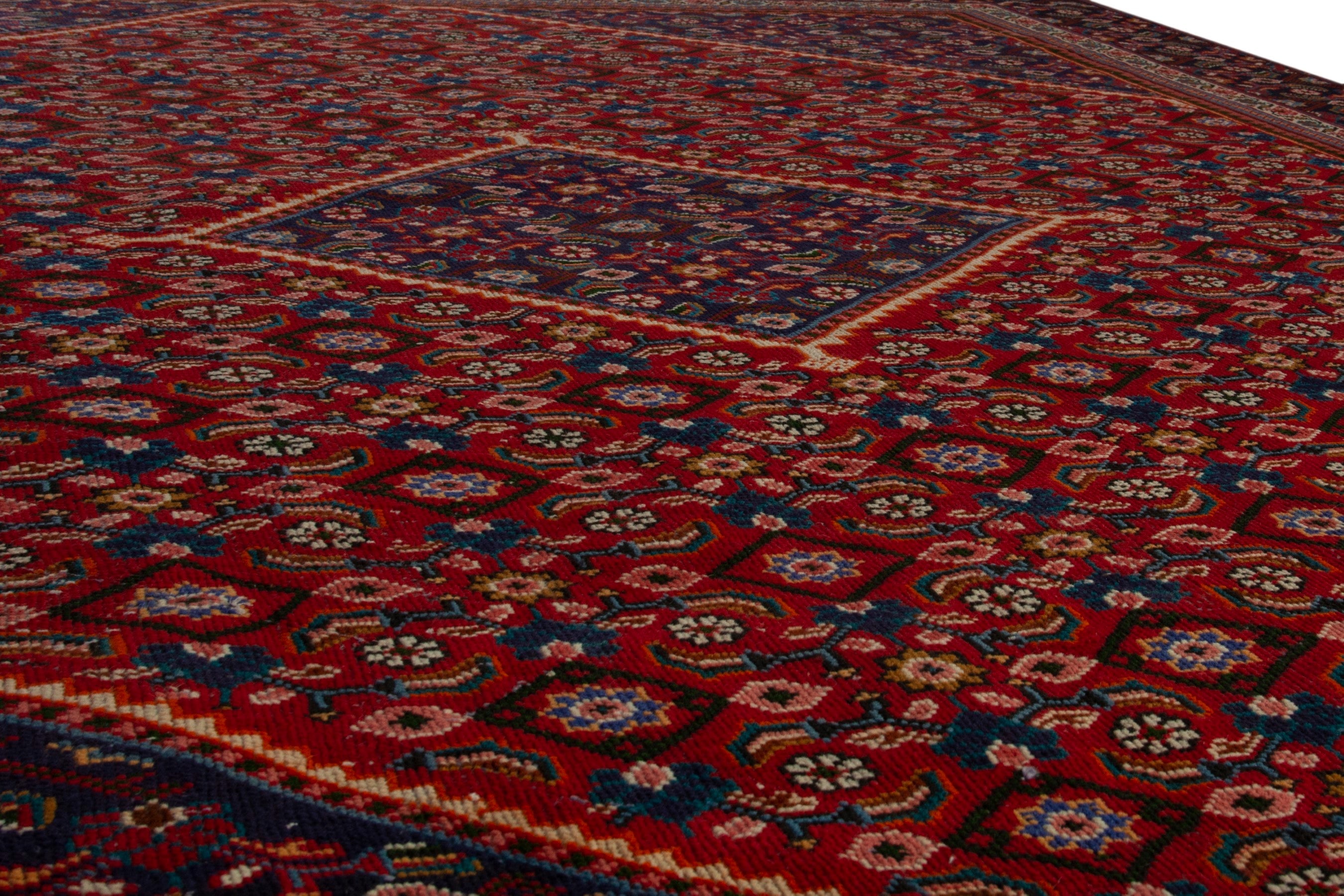 Persian Mahal oversized rug in deep red and burgundy, view 10 of 18