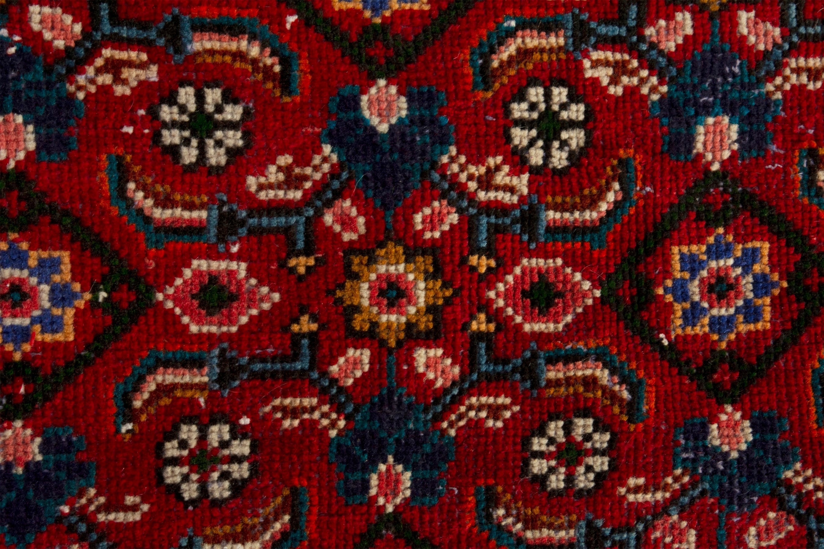 Persian Mahal oversized rug in deep red and burgundy, view 12 of 18
