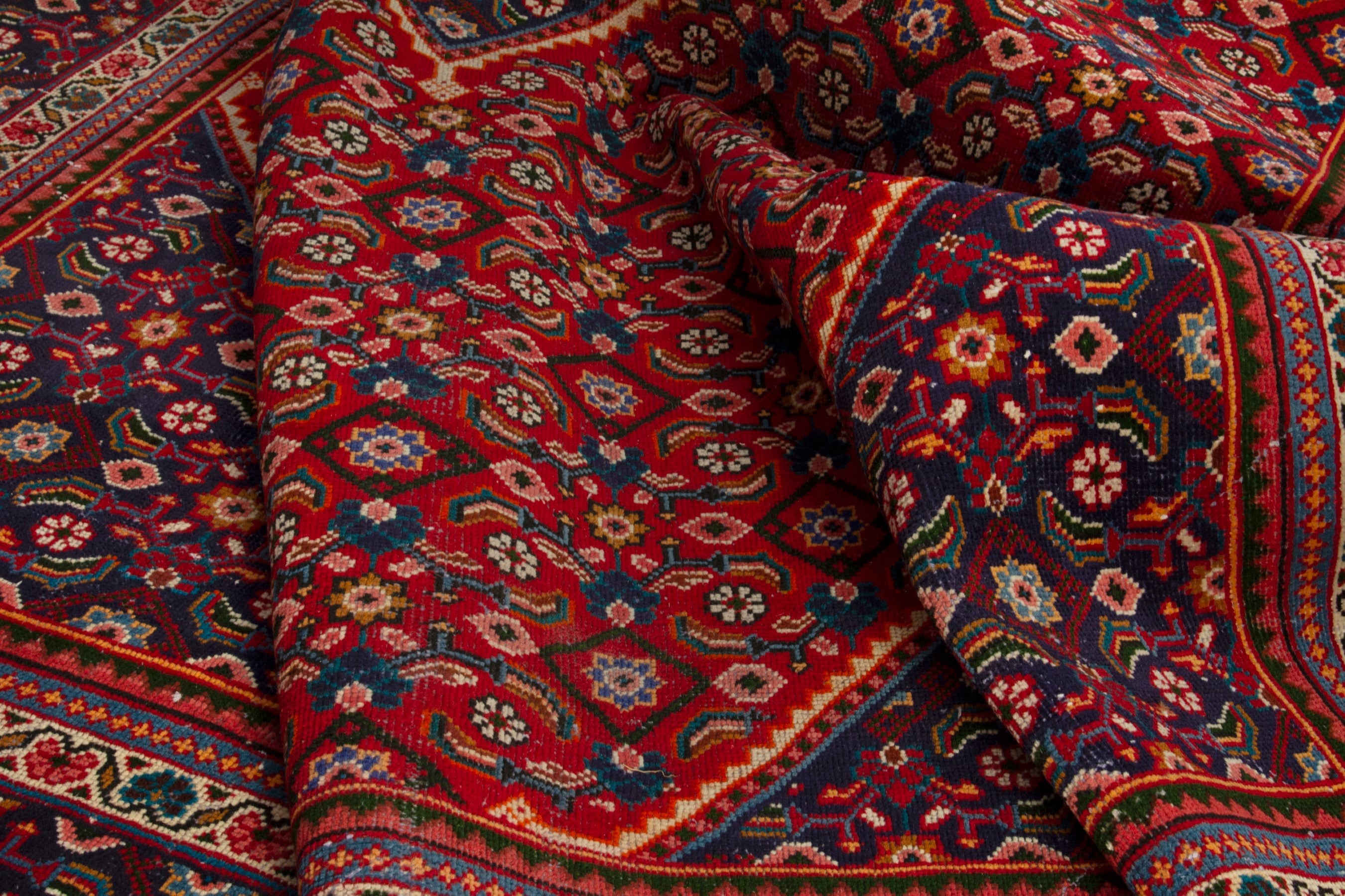 Persian Mahal oversized rug in deep red and burgundy, view 15 of 18