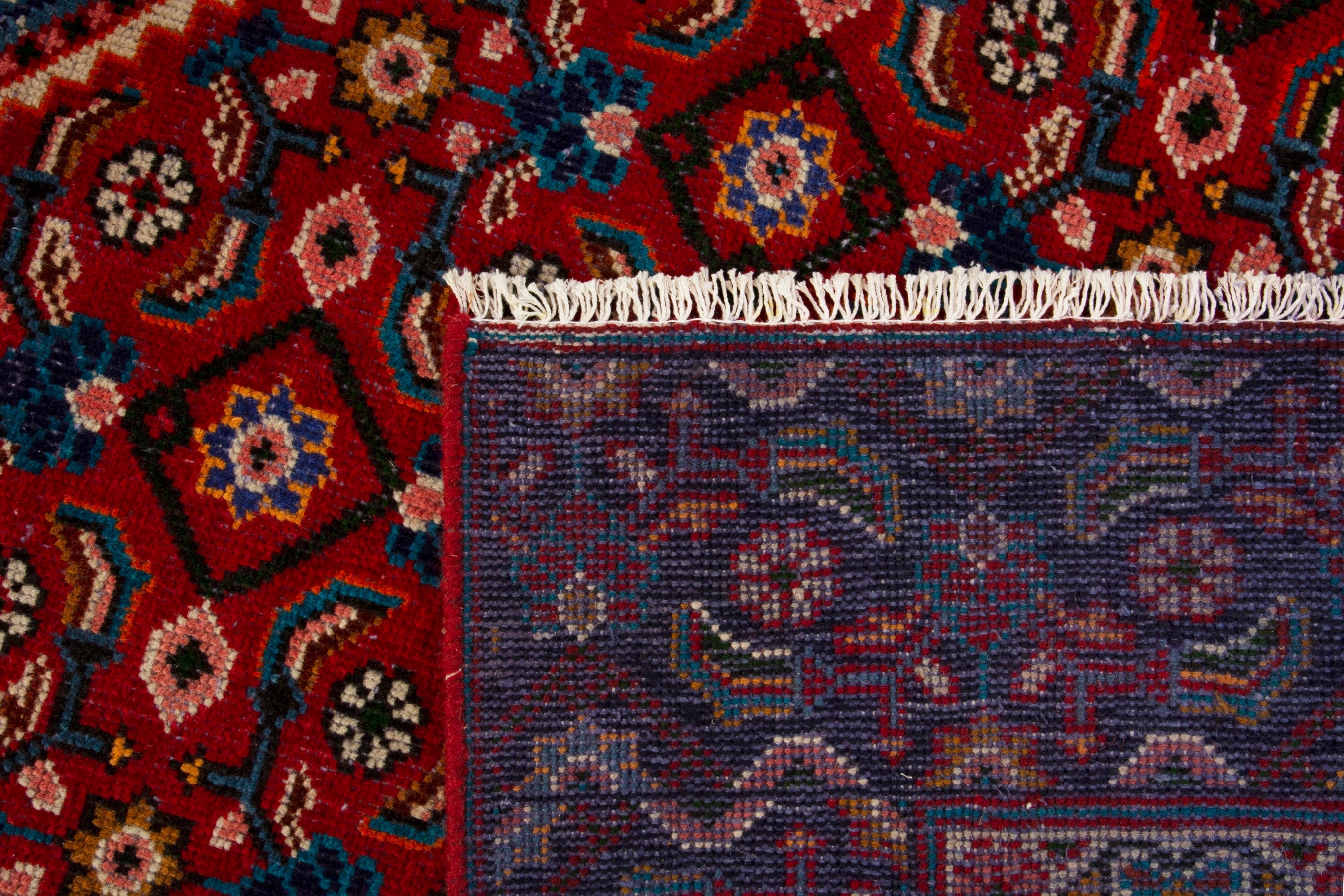 Persian Mahal oversized rug in deep red and burgundy, view 18 of 18