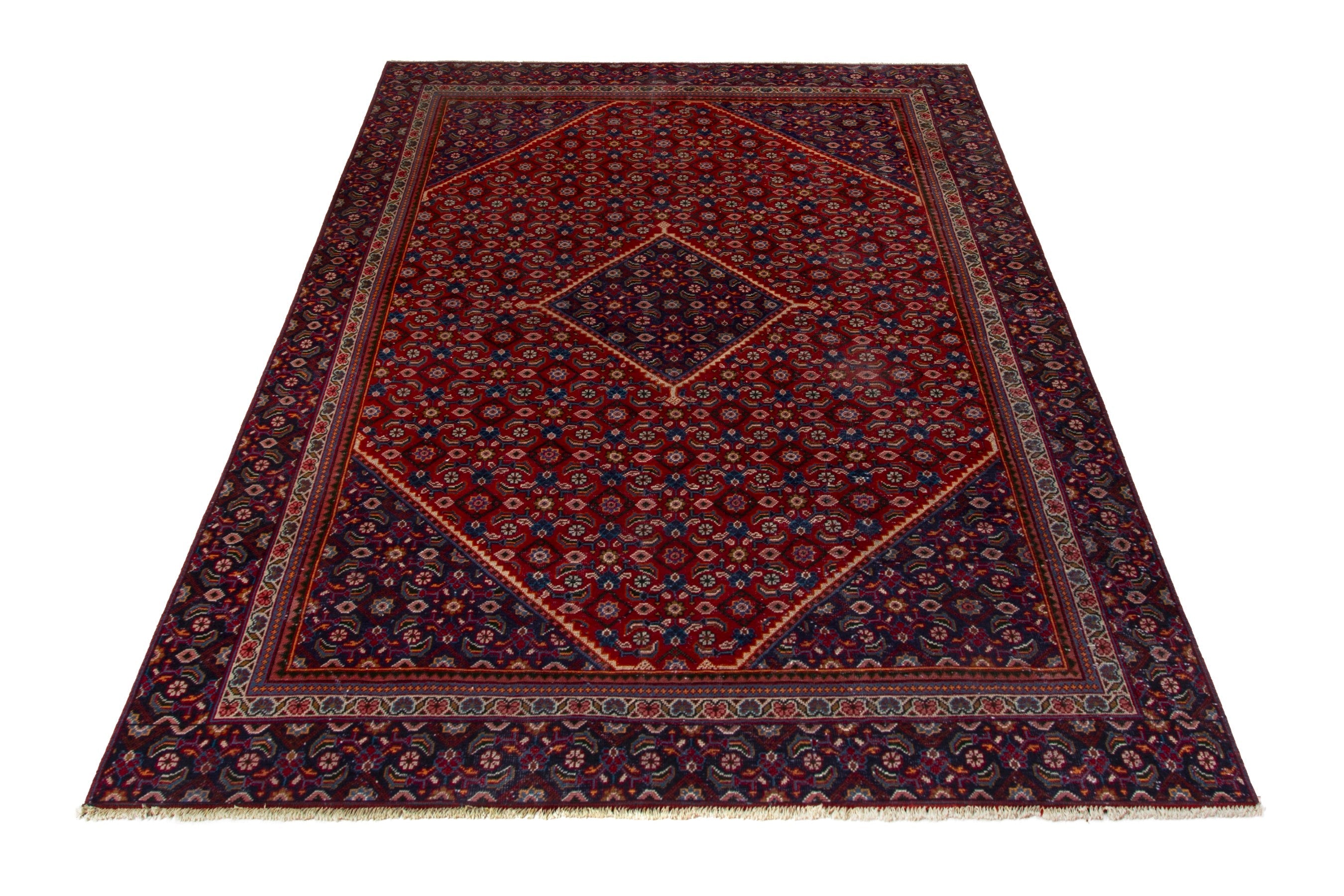 Persian Mahal oversized rug in deep red and burgundy, view 2 of 18