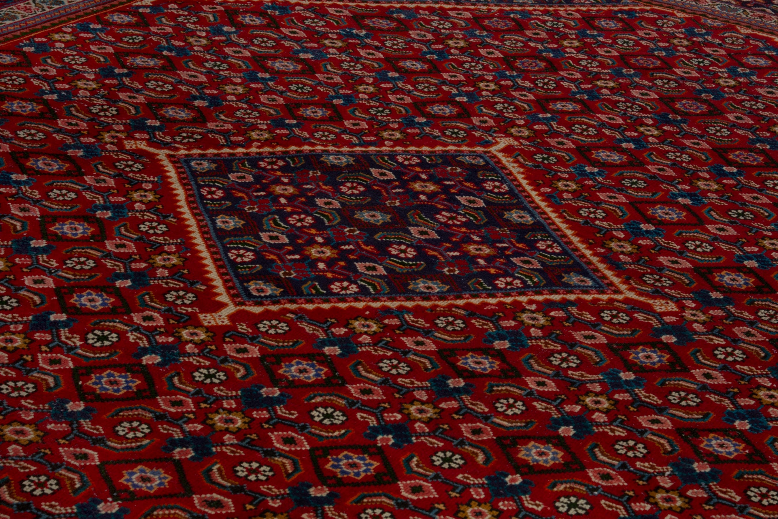 Persian Mahal oversized rug in deep red and burgundy, view 9 of 18