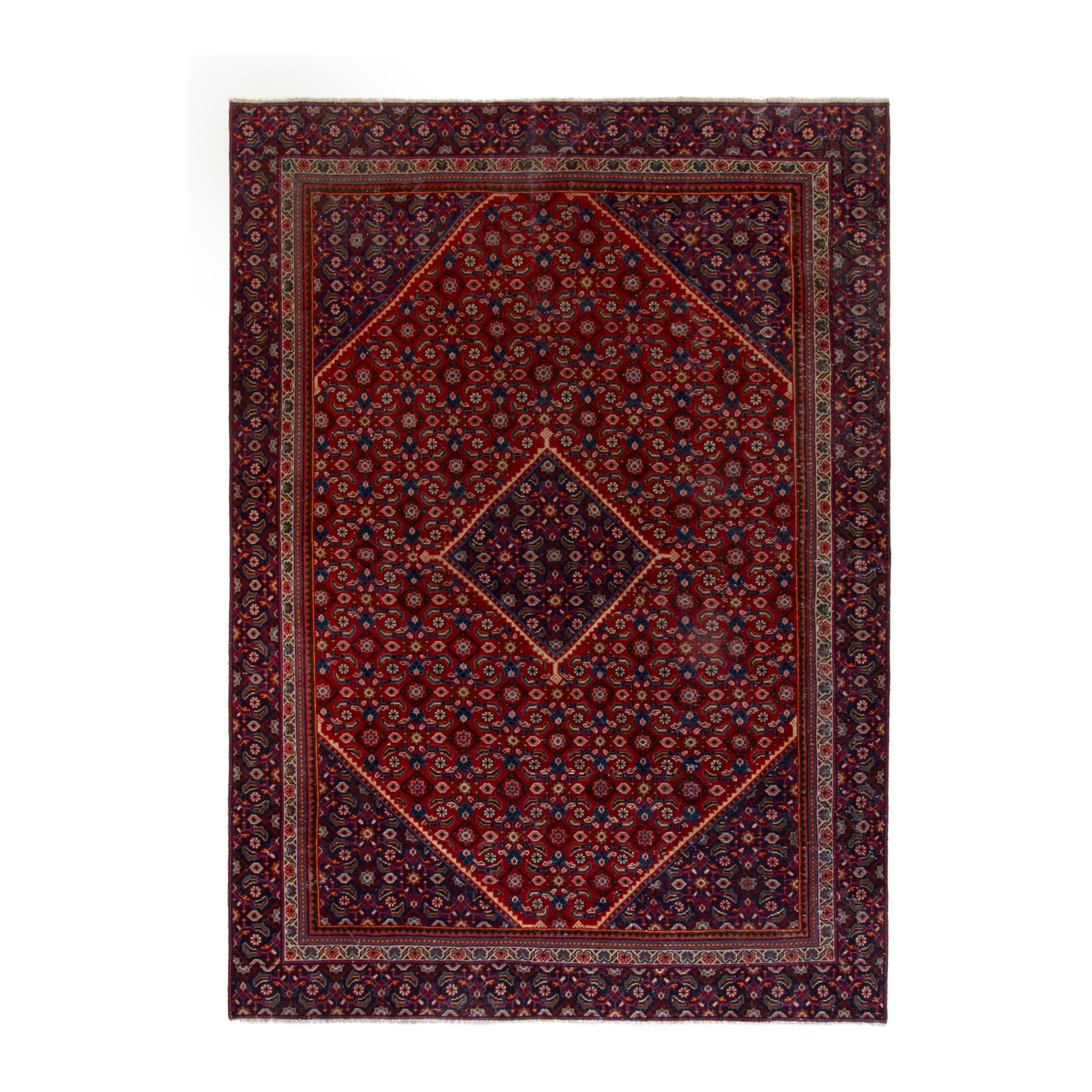 Persian Mahal oversized rug in deep red and burgundy, 8'10" x 12'2"