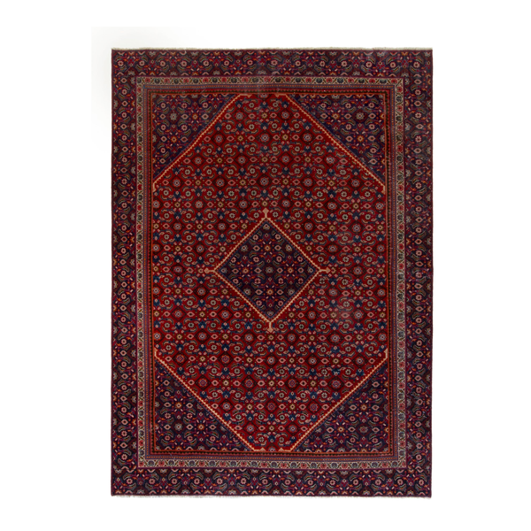 Persian Mahal oversized rug in deep red and burgundy, 8'10" x 12'2"