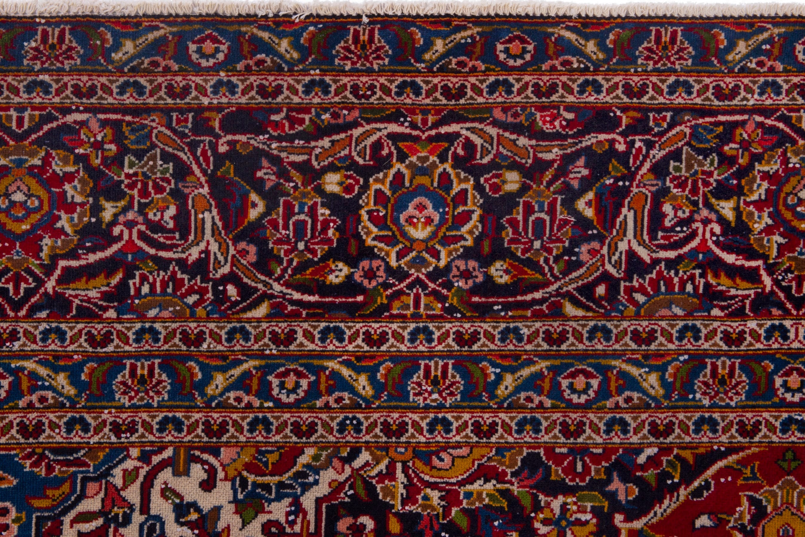Persian Kashan oversized rug in deep red and burgundy, view 11 of 19