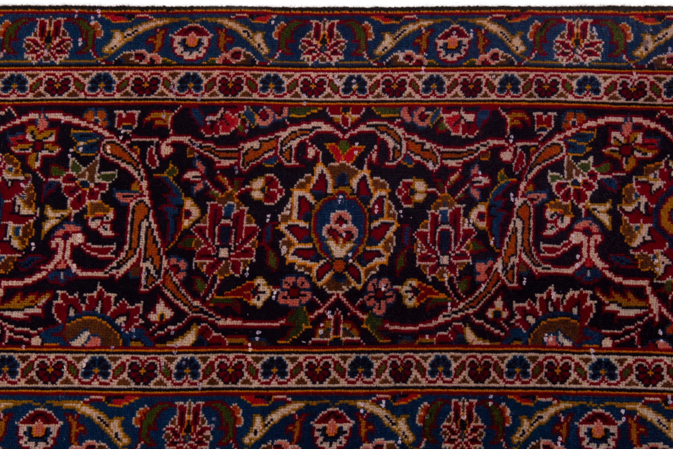 Persian Kashan oversized rug in deep red and burgundy, view 14 of 19