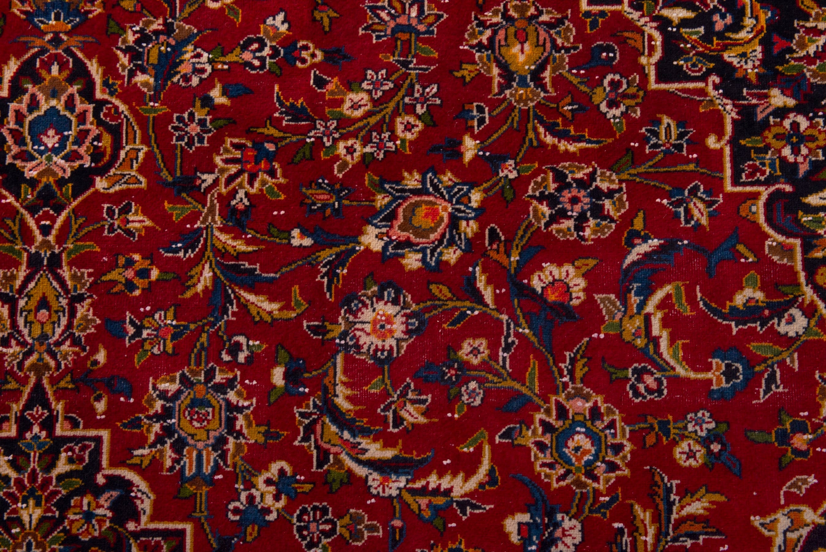 Persian Kashan oversized rug in deep red and burgundy, view 15 of 19