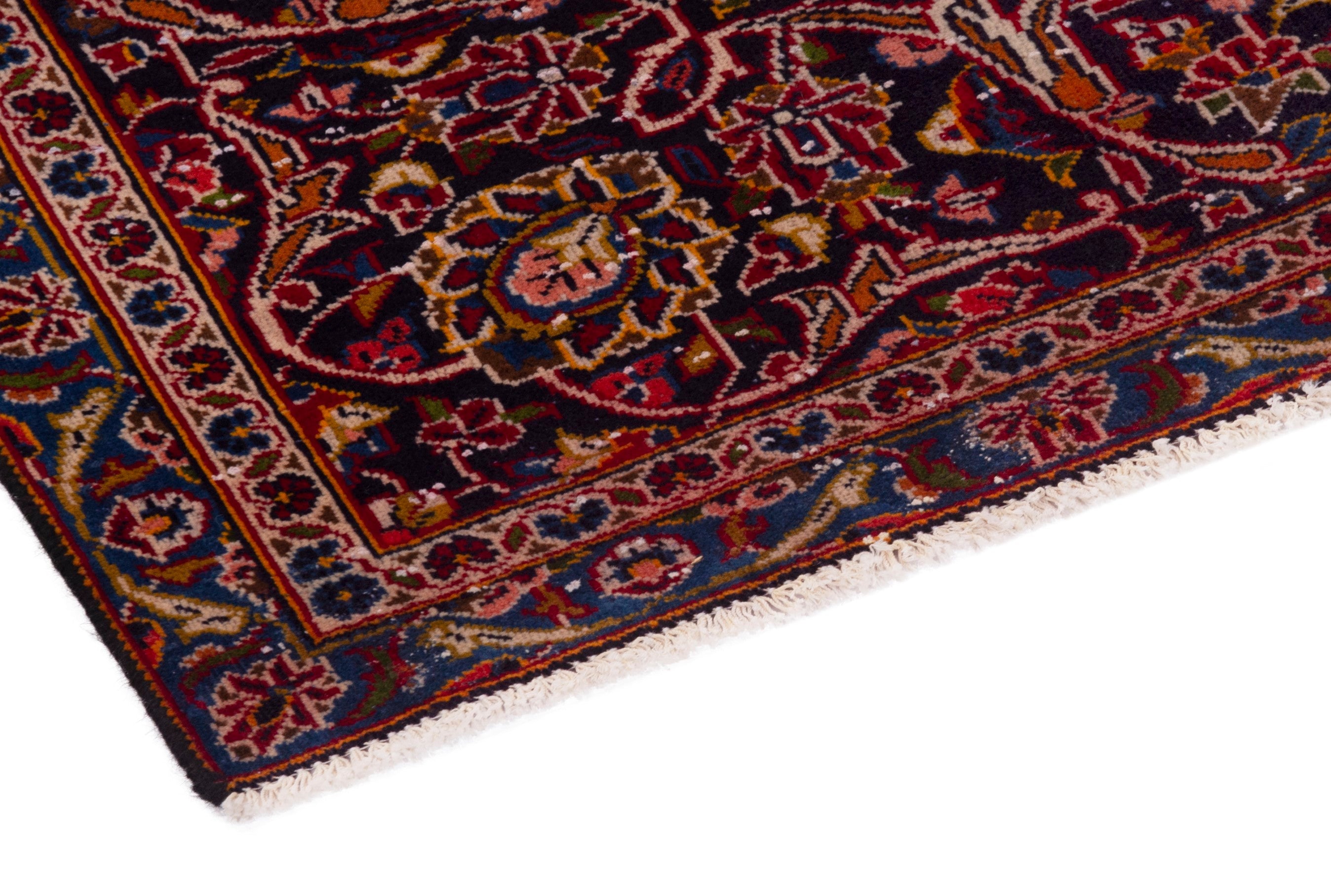 Persian Kashan oversized rug in deep red and burgundy, view 6 of 19