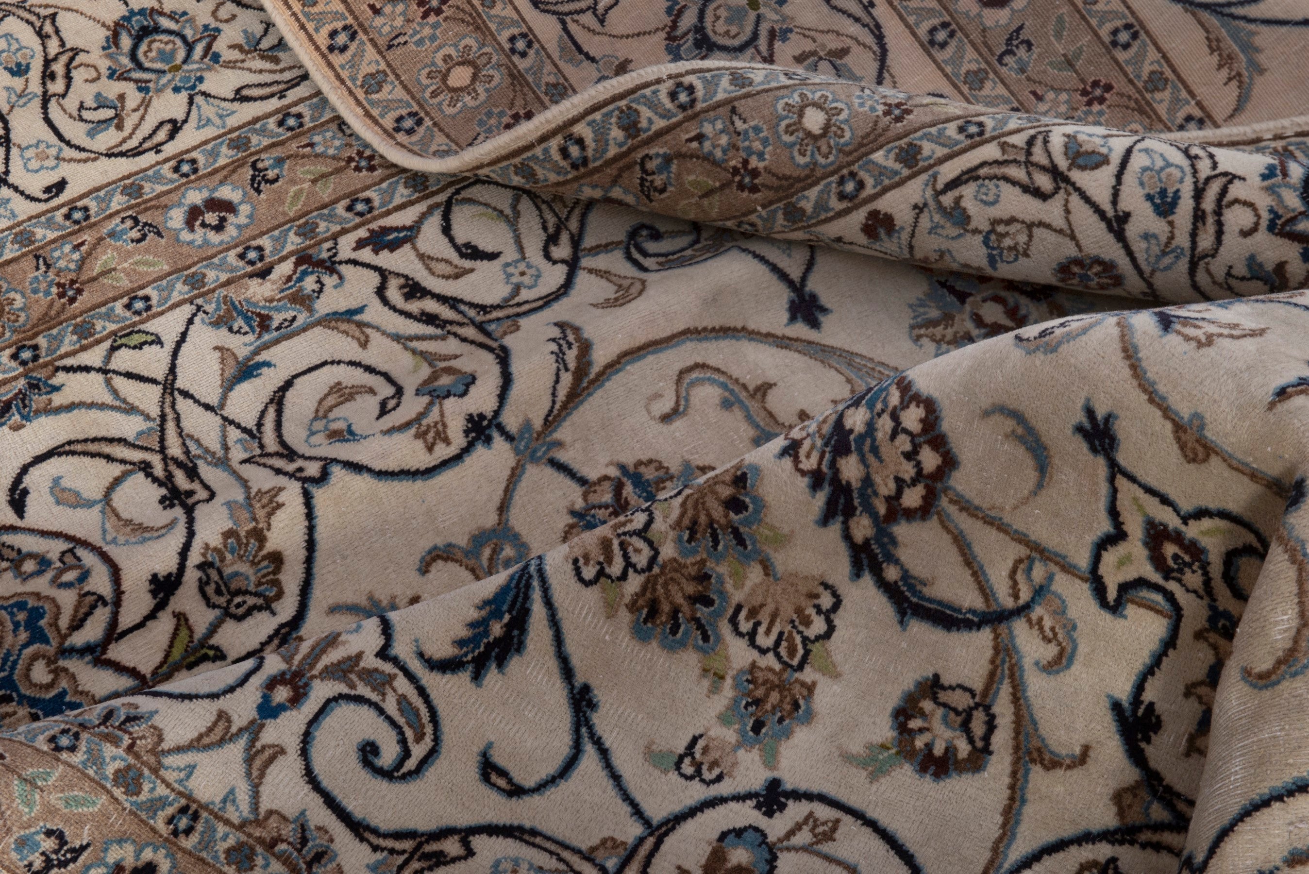Persian Nain oversized rug in cream and taupe, view 19 of 21