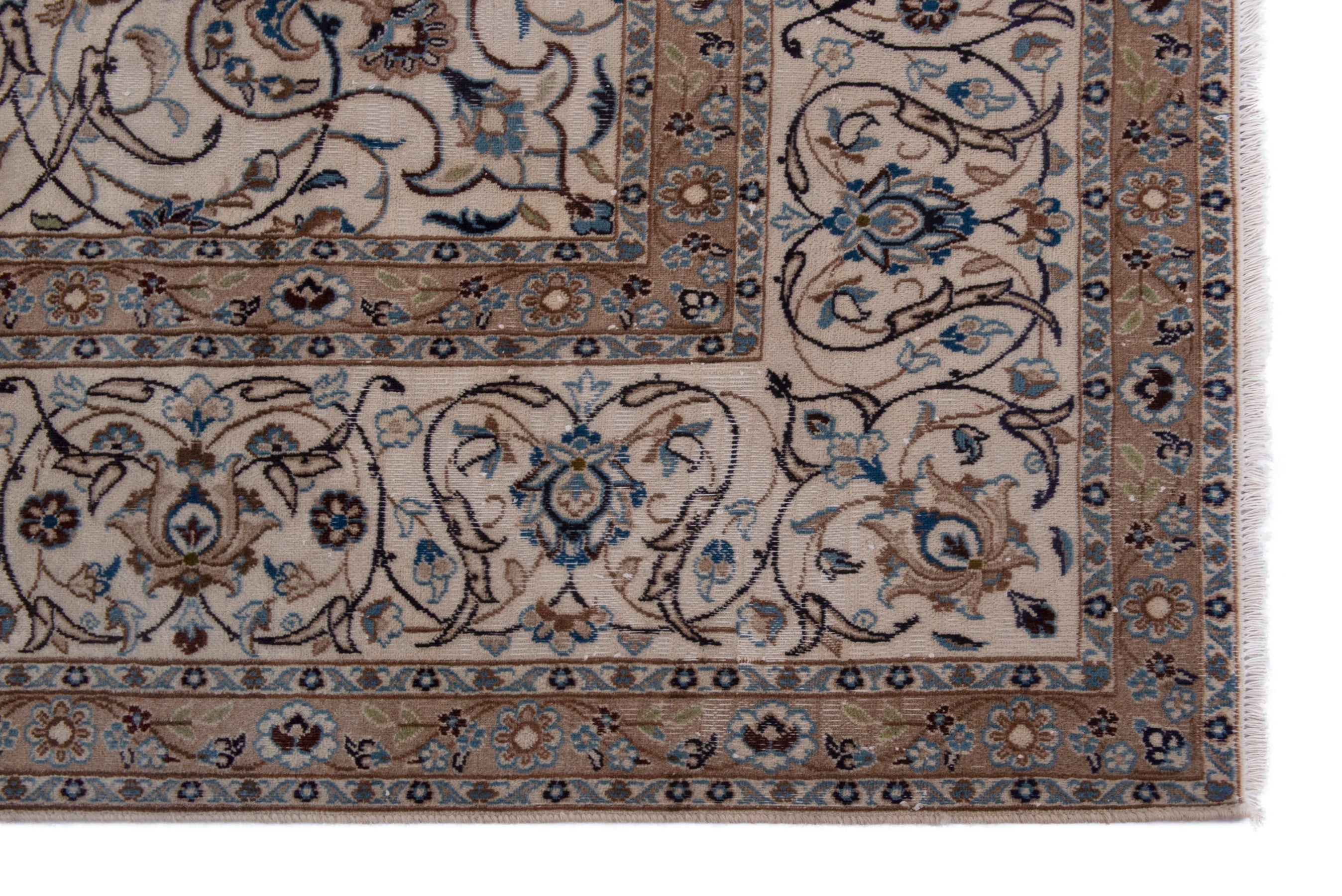 Persian Nain oversized rug in cream and taupe, view 5 of 21
