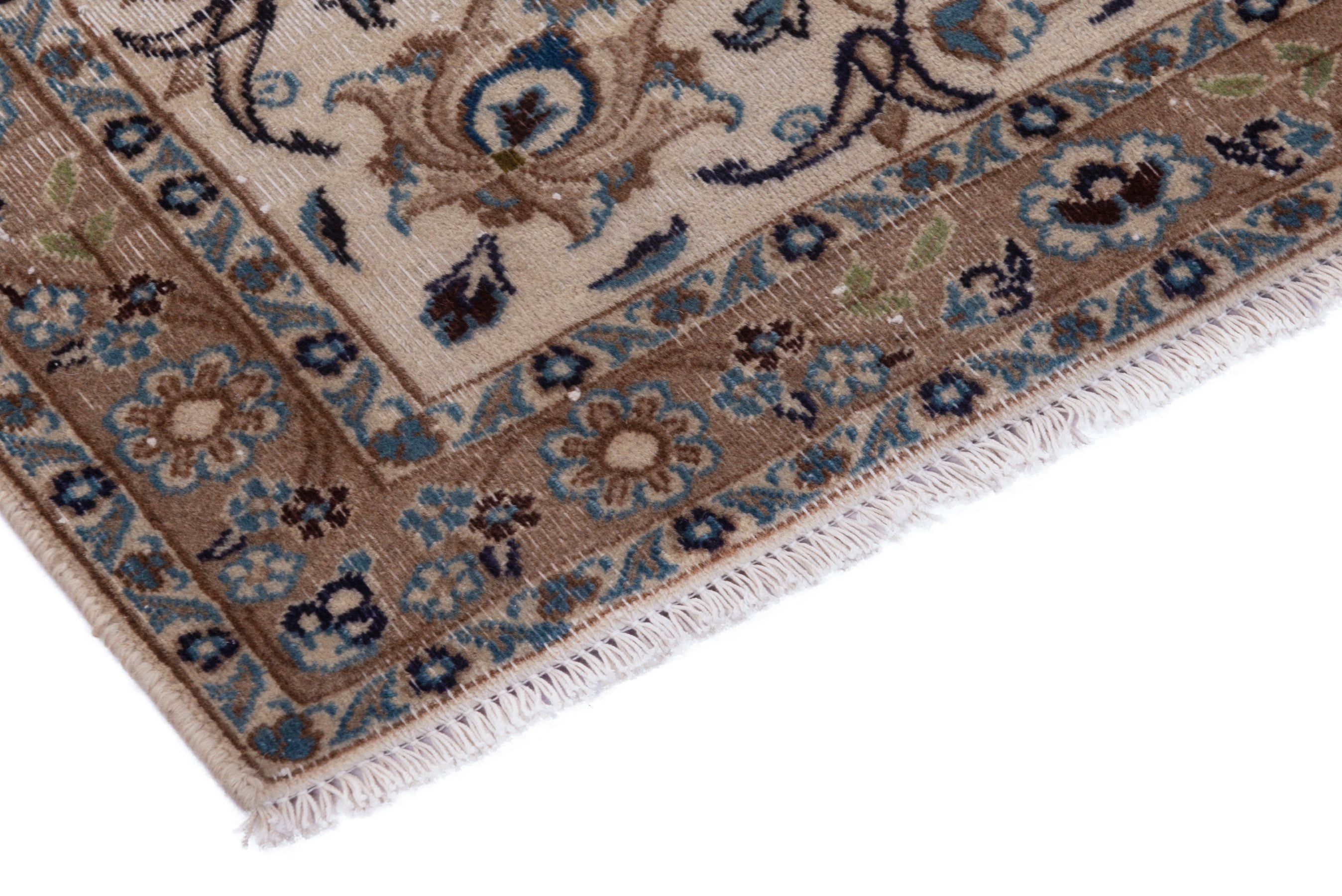 Persian Nain oversized rug in cream and taupe, view 6 of 21