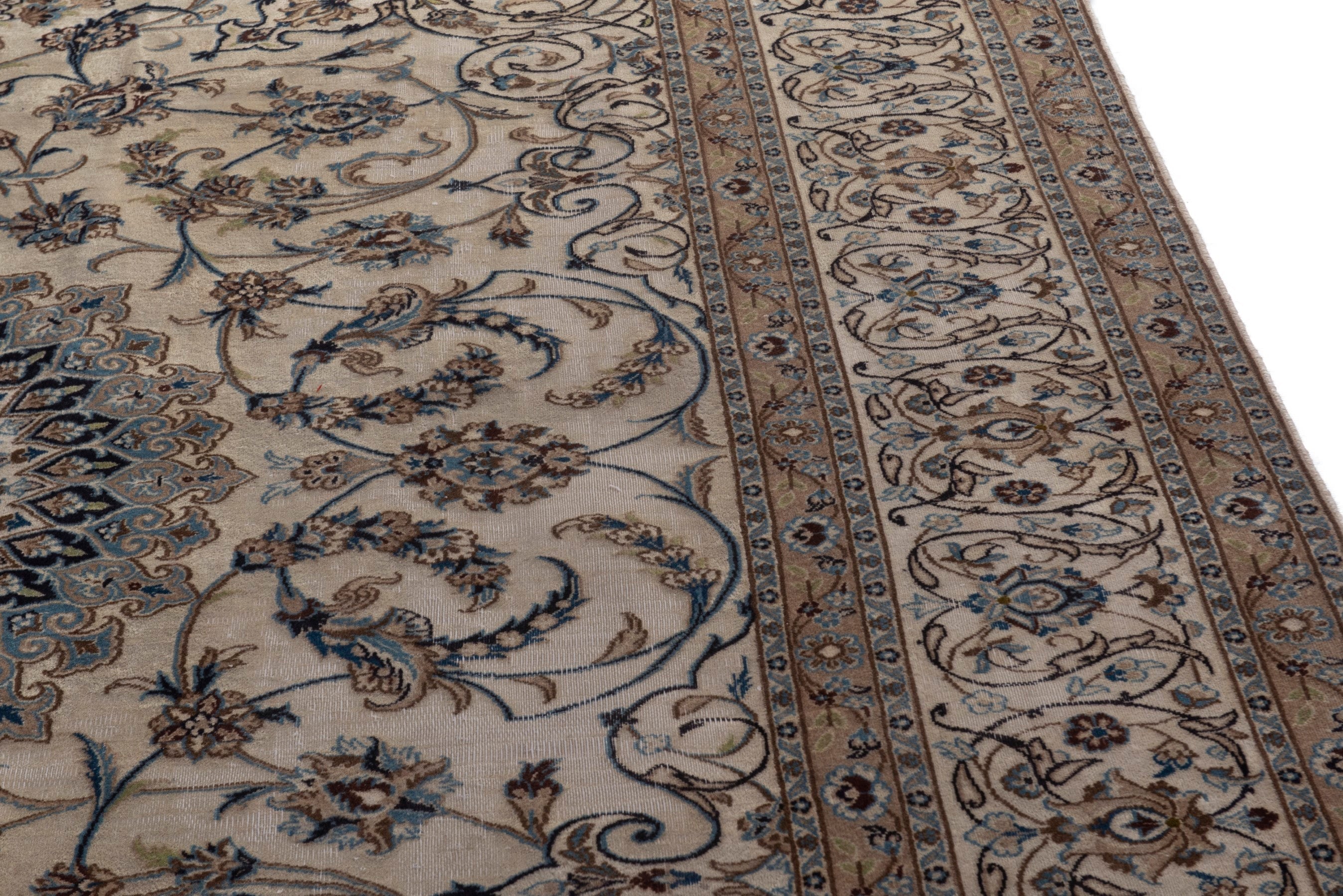 Persian Nain oversized rug in cream and taupe, view 7 of 21