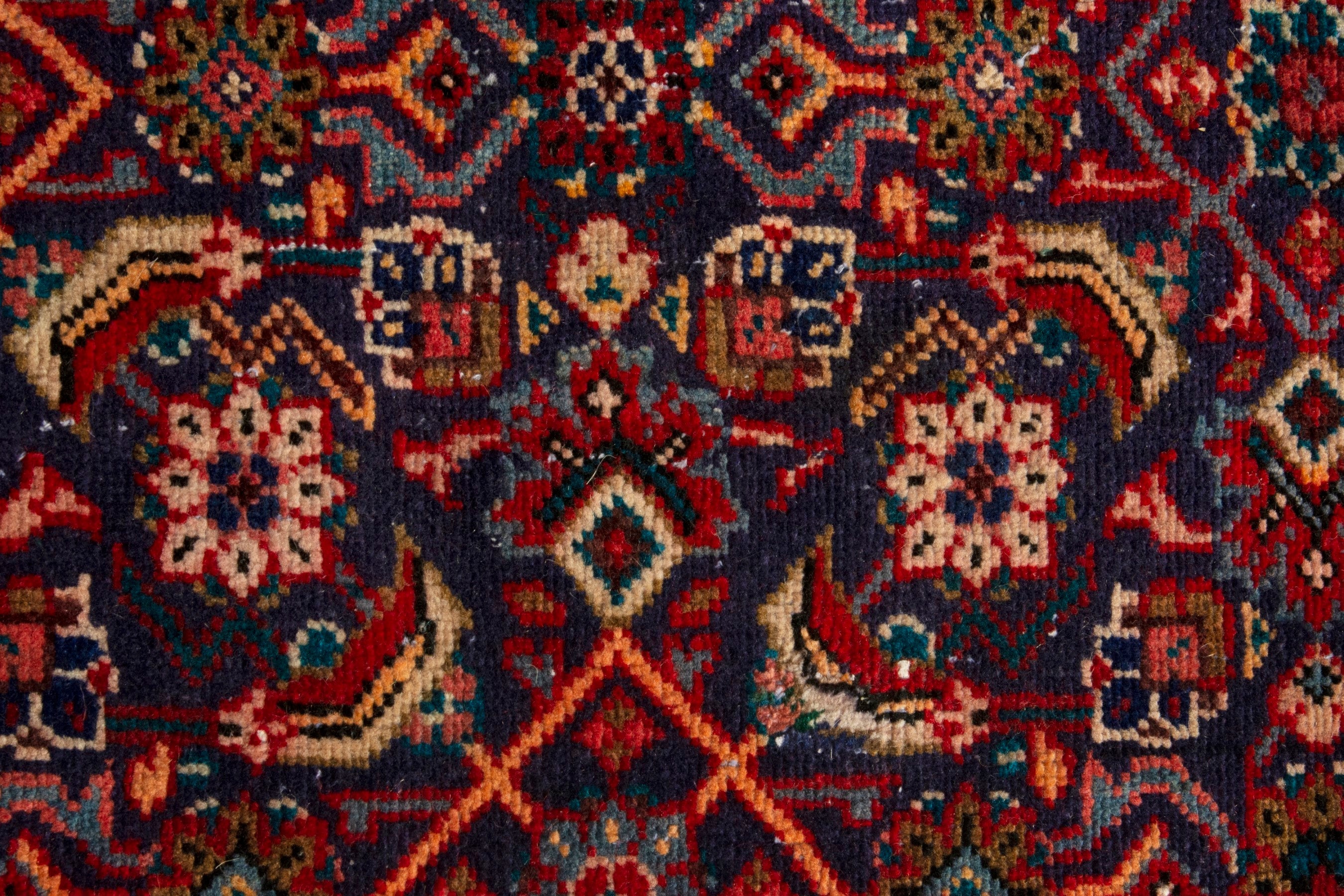 Persian Mahal oversized rug in burgundy and deep red, view 11 of 17