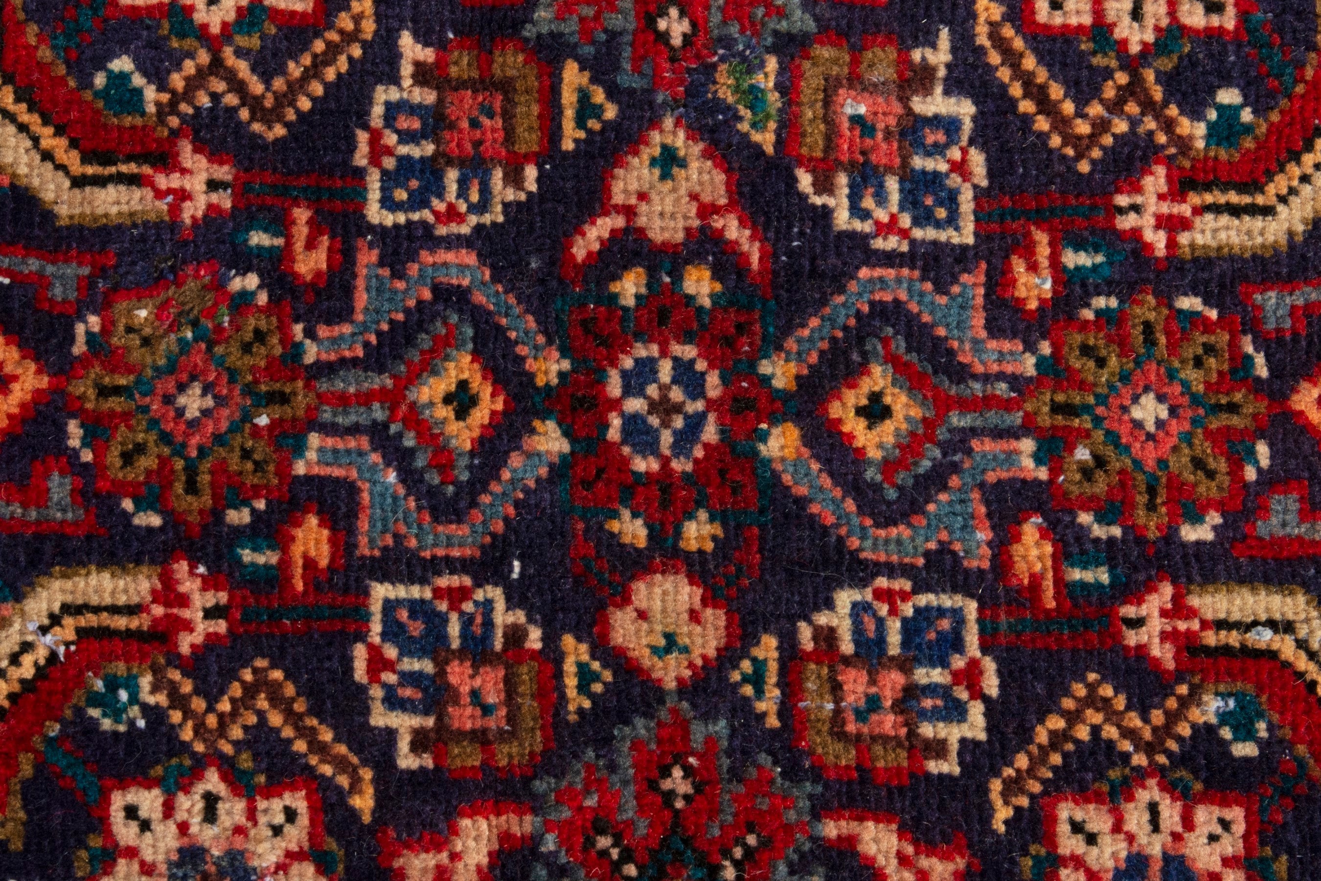 Persian Mahal oversized rug in burgundy and deep red, view 12 of 17