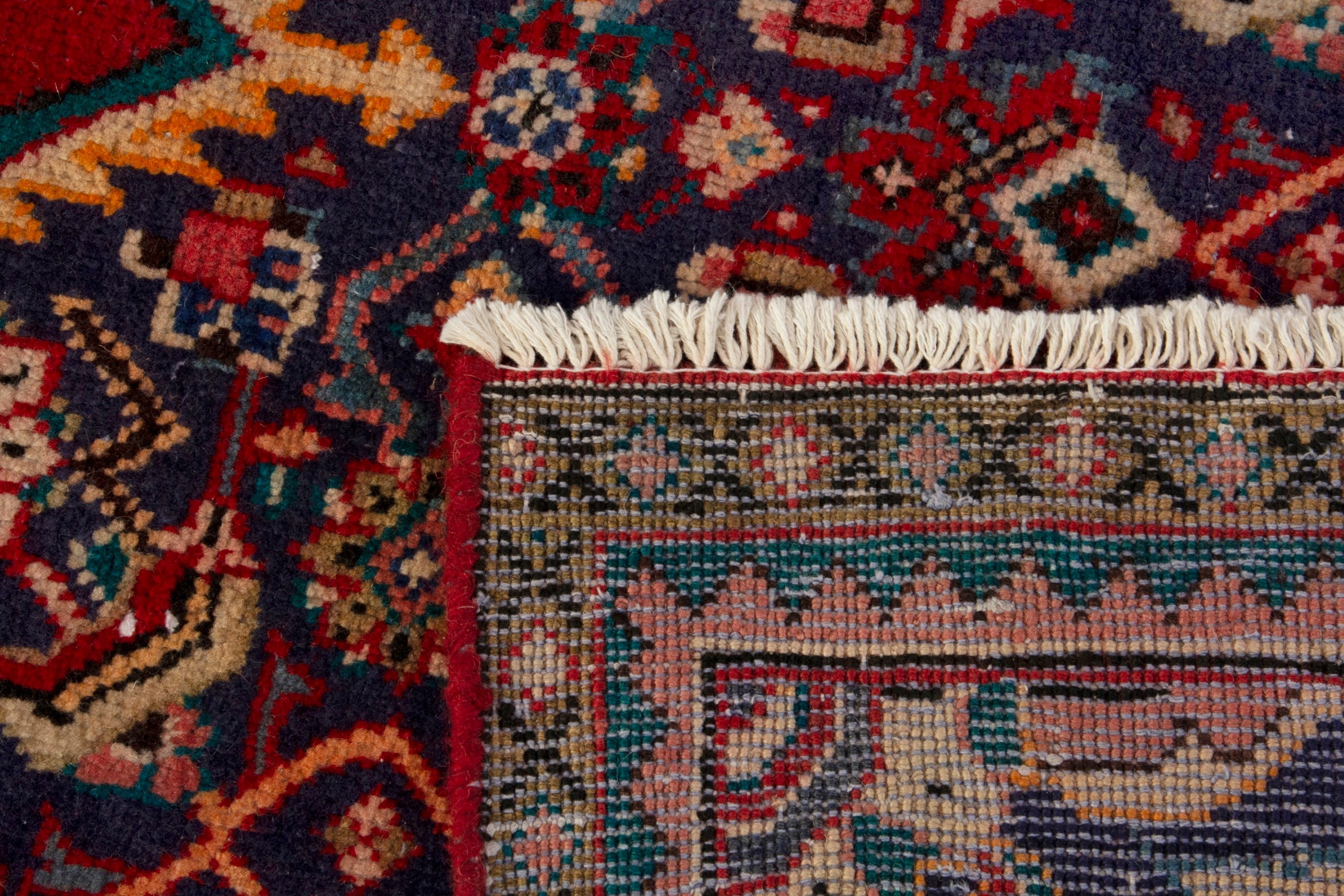 Persian Mahal oversized rug in burgundy and deep red, view 17 of 17