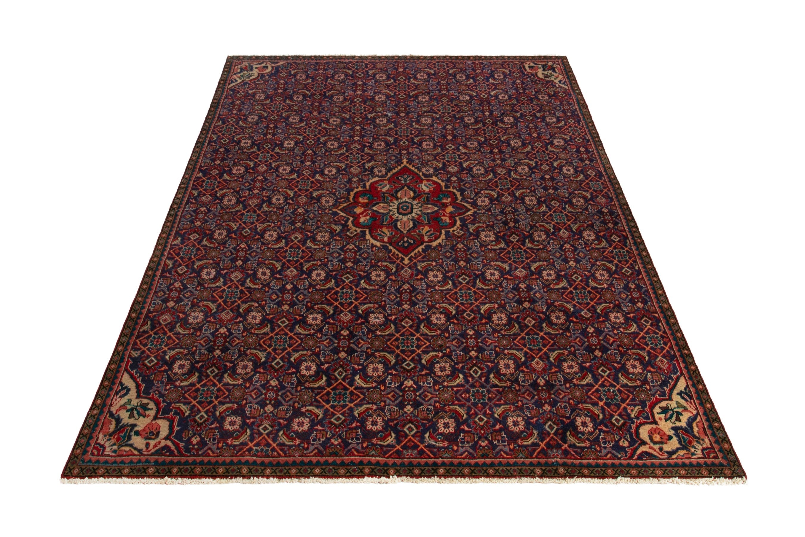 Persian Mahal oversized rug in burgundy and deep red, view 2 of 17