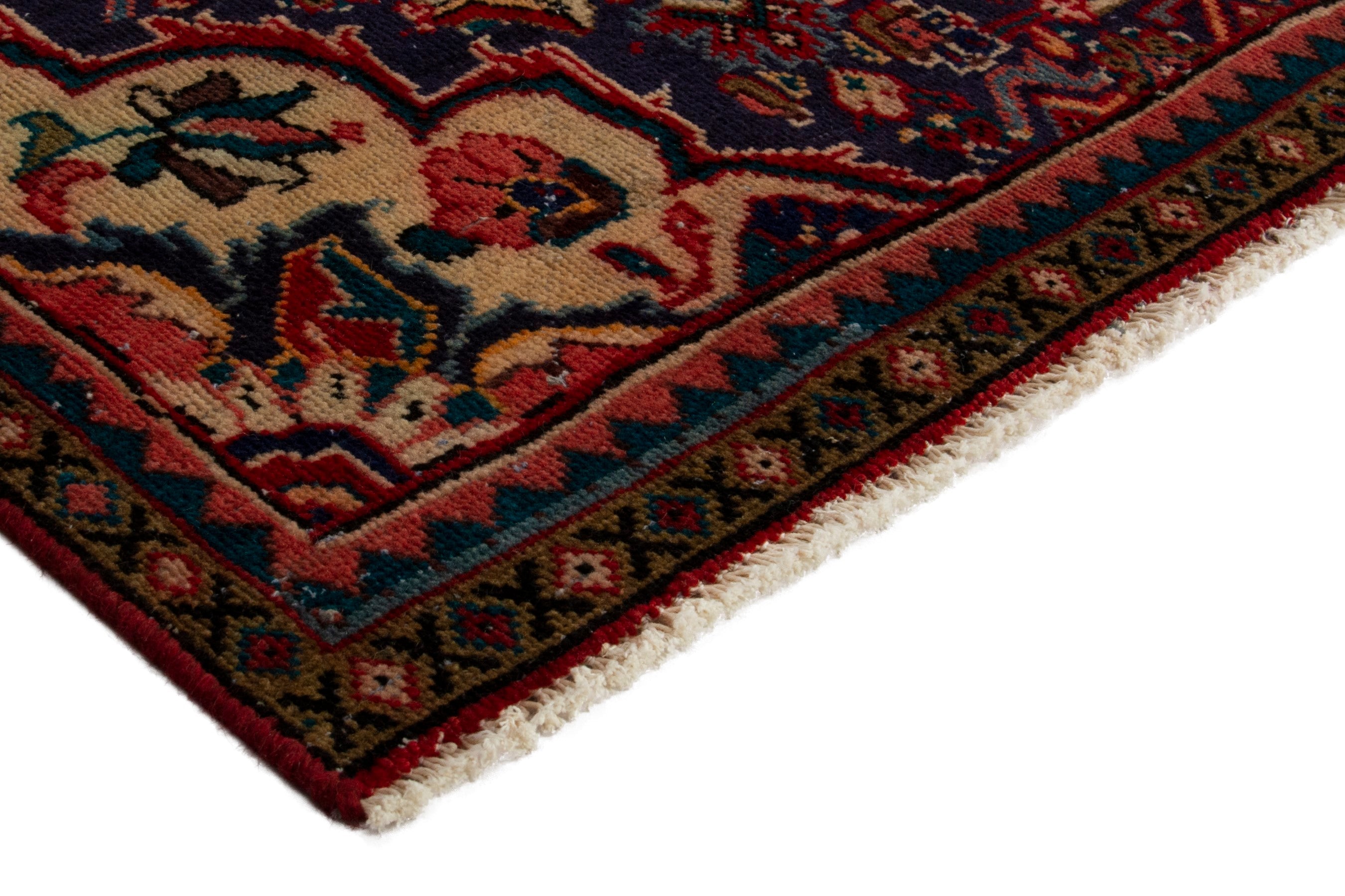 Persian Mahal oversized rug in burgundy and deep red, view 6 of 17