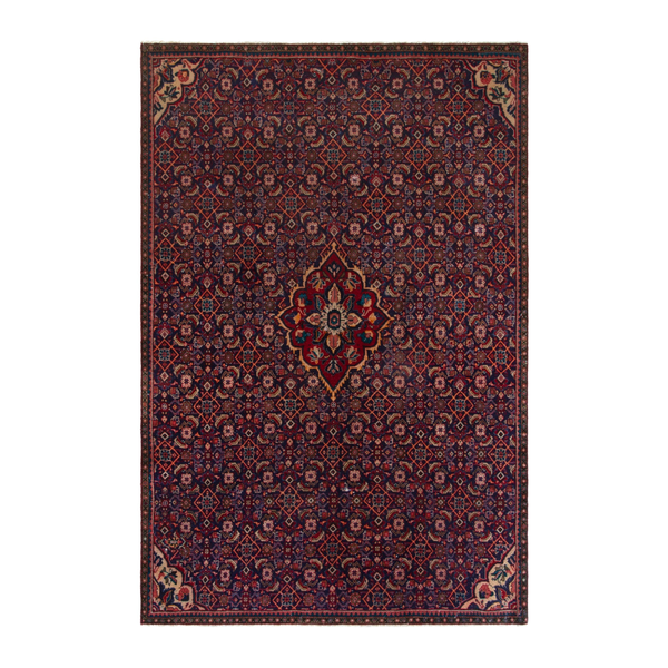 Persian Mahal oversized rug in burgundy and deep red, 7'3" x 10'7"