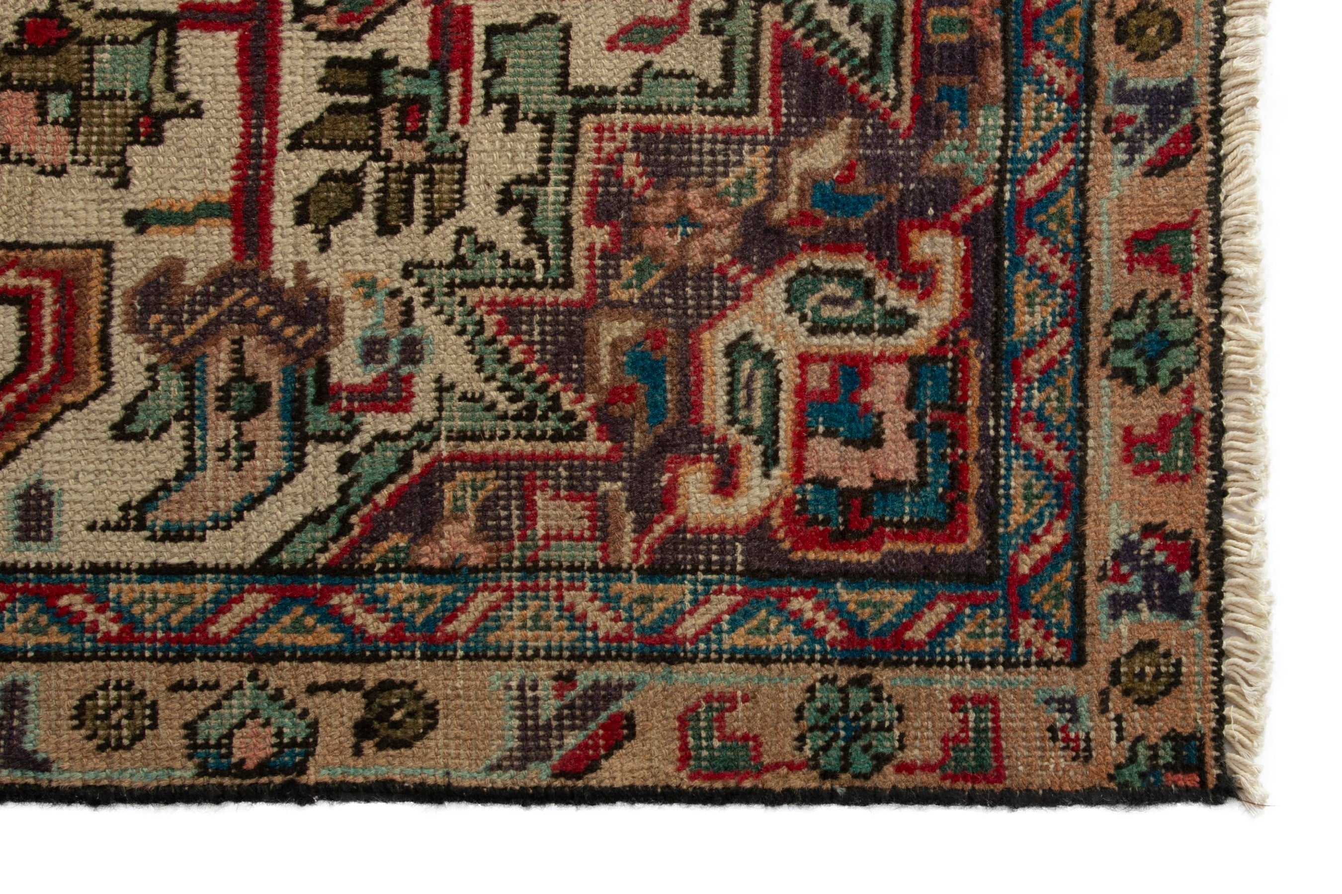 Persian Tabriz oversized rug in deep red and greige, view 5 of 18