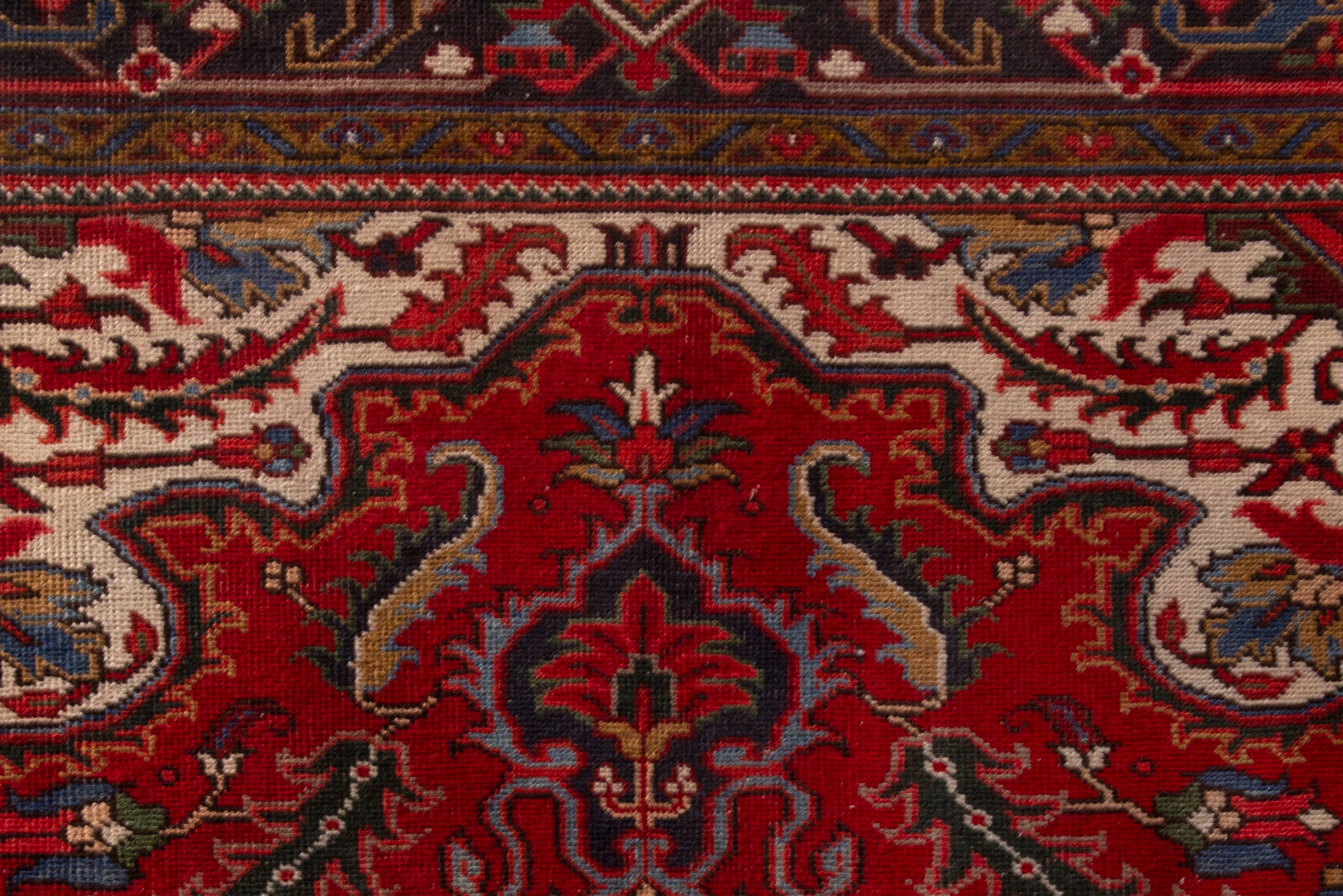 Persian Gorevan oversized rug in deep red and burgundy, view 13 of 19