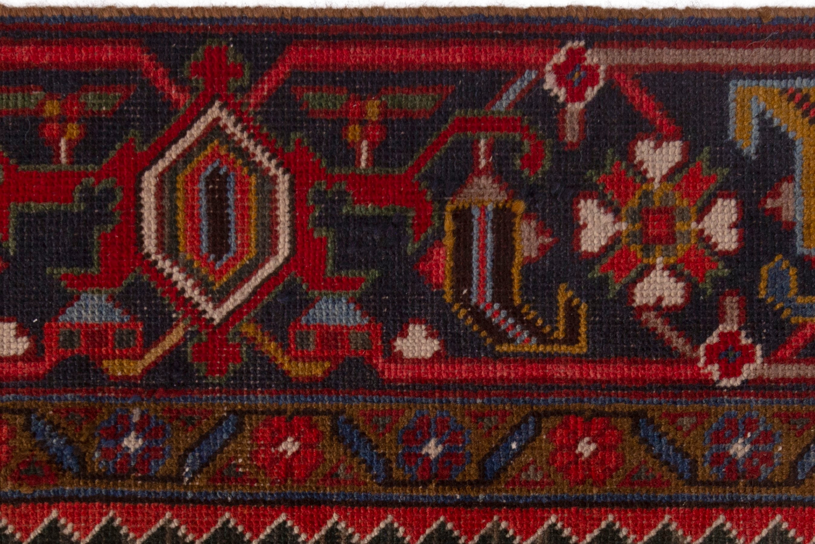 Persian Gorevan oversized rug in deep red and burgundy, view 14 of 19