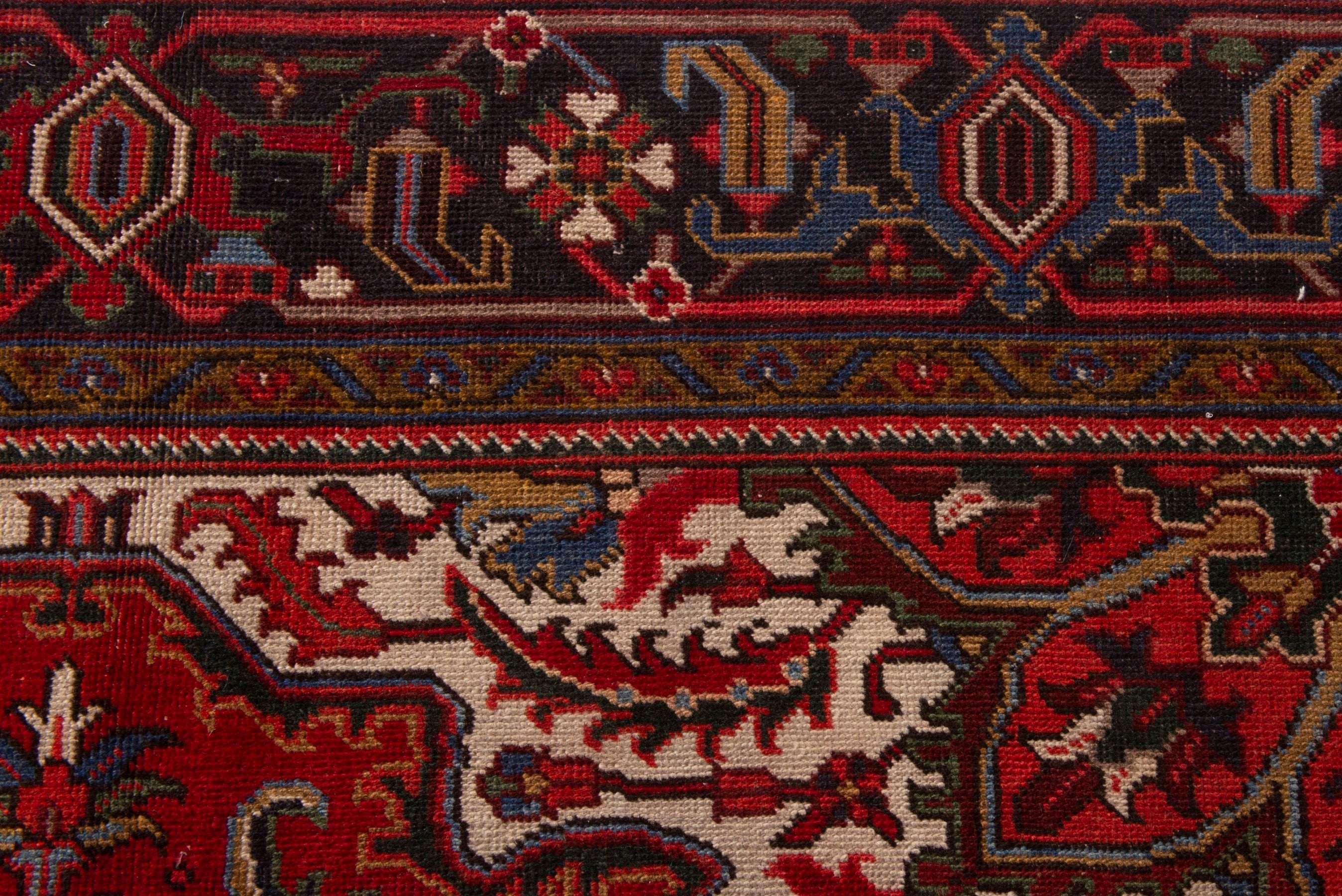 Persian Gorevan oversized rug in deep red and burgundy, view 15 of 19