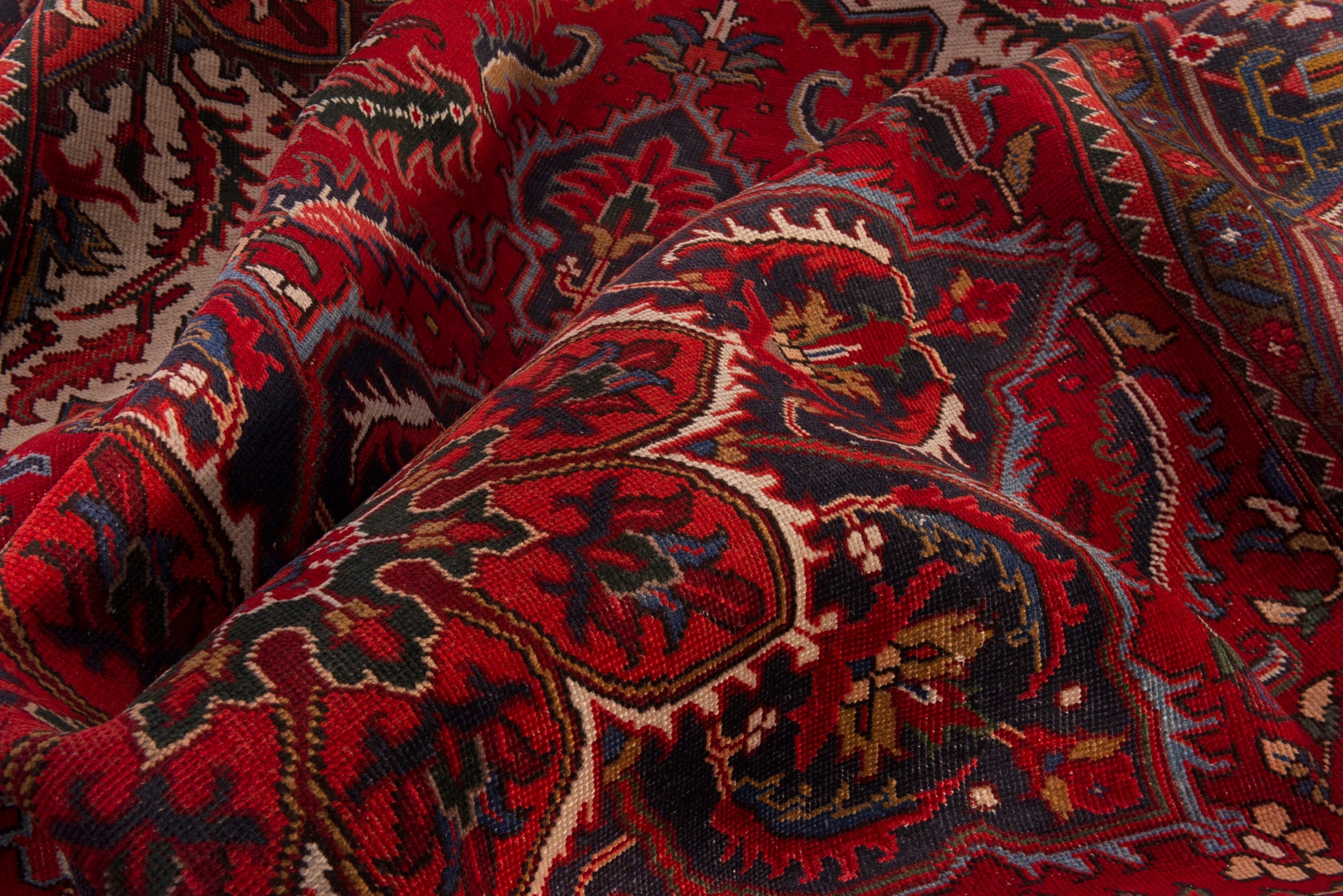 Persian Gorevan oversized rug in deep red and burgundy, view 16 of 19
