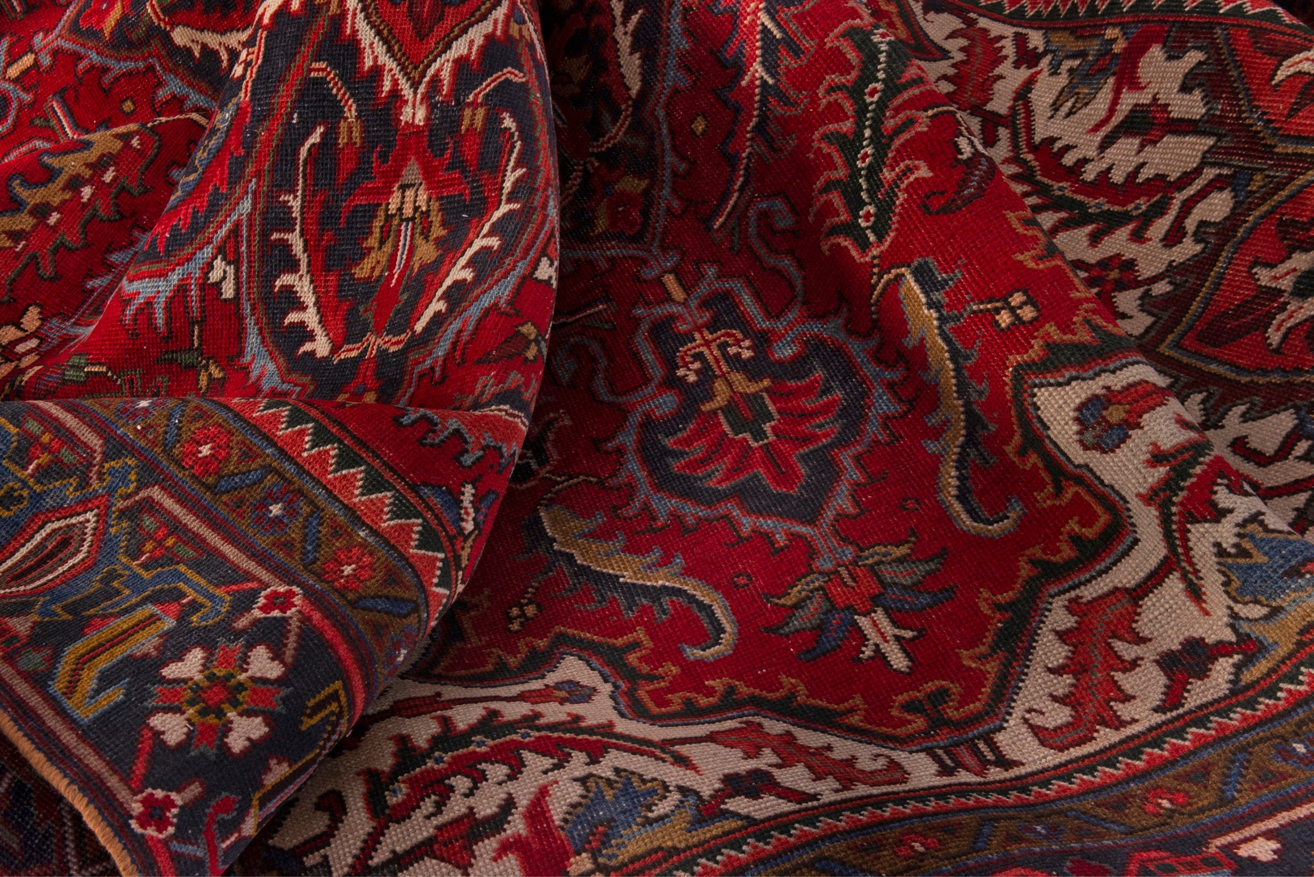 Persian Gorevan oversized rug in deep red and burgundy, view 18 of 19