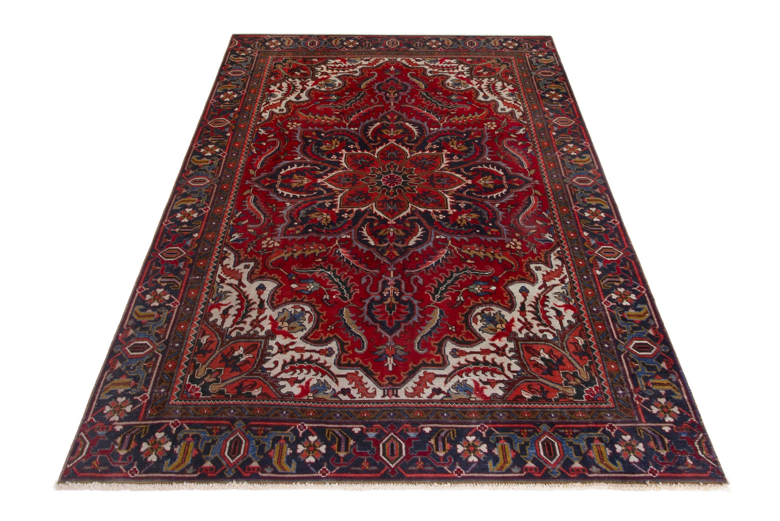 Persian Gorevan oversized rug in deep red and burgundy, view 2 of 19
