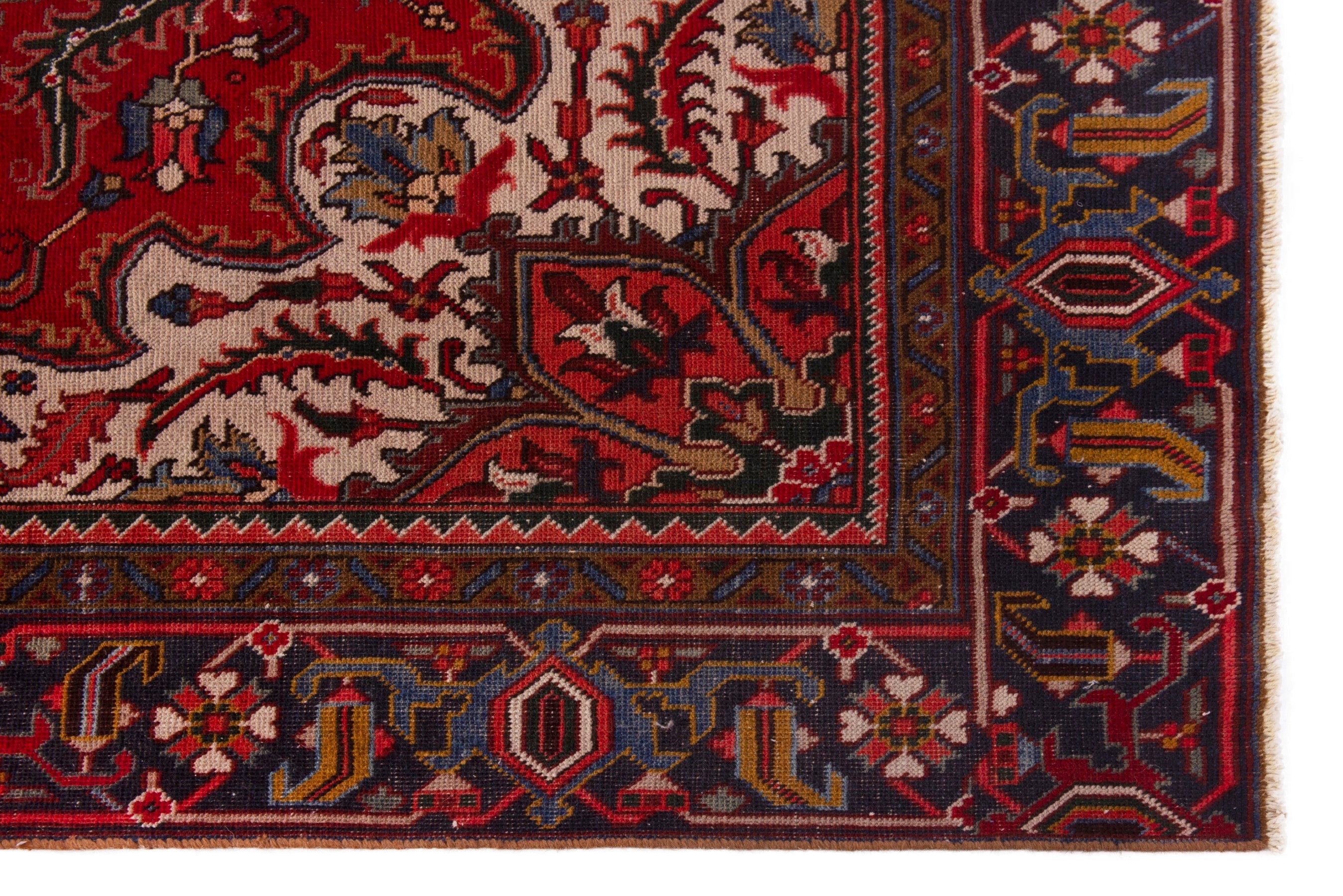 Persian Gorevan oversized rug in deep red and burgundy, view 5 of 19