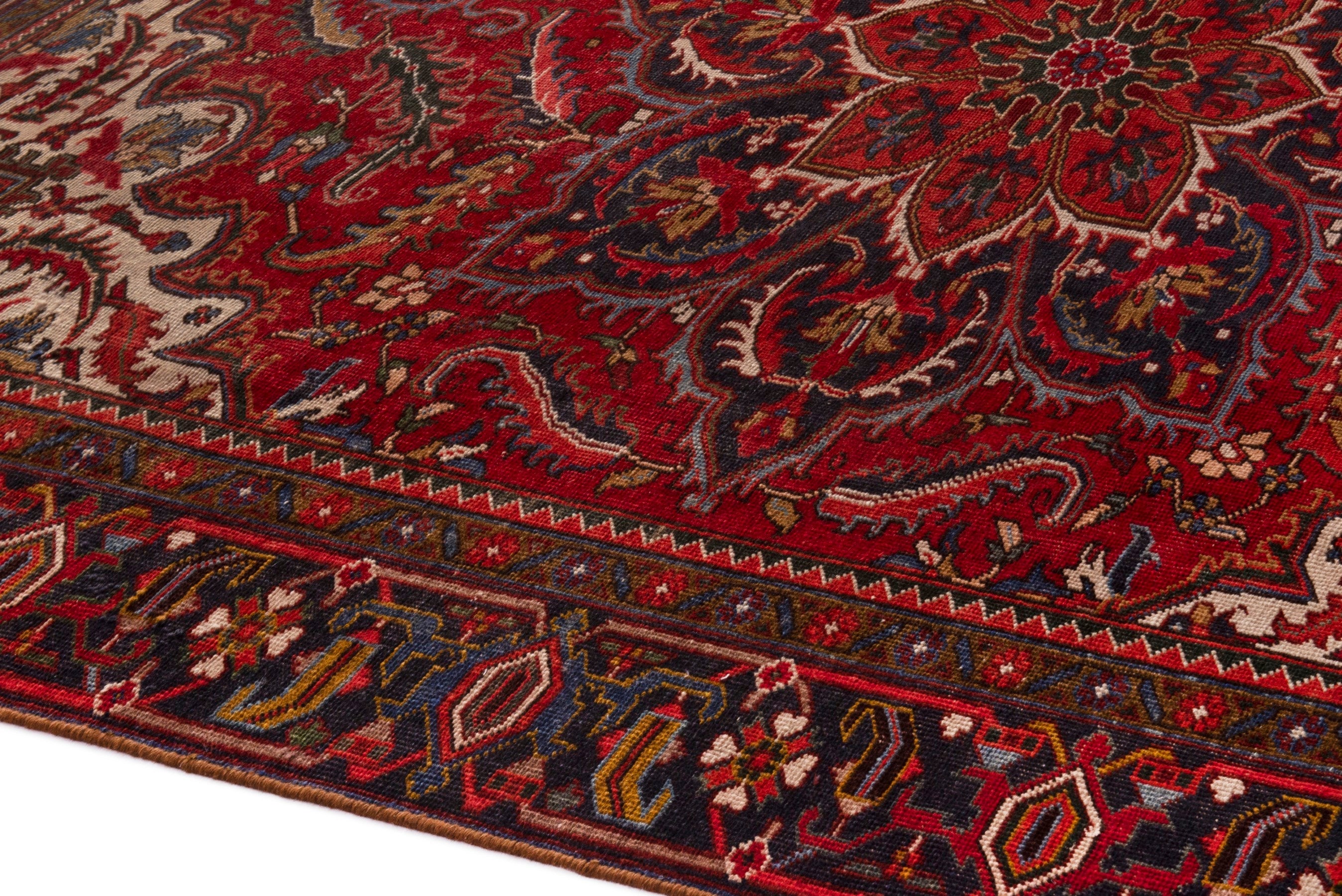 Persian Gorevan oversized rug in deep red and burgundy, view 7 of 19