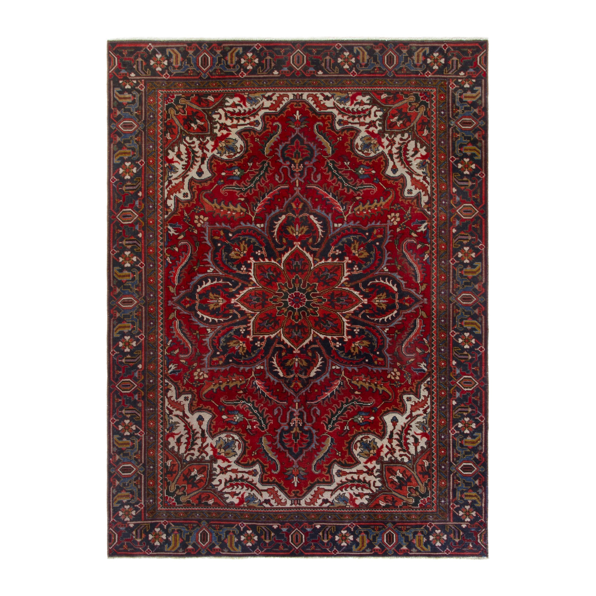 Persian Gorevan oversized rug in deep red and burgundy, 8'3" x 11'