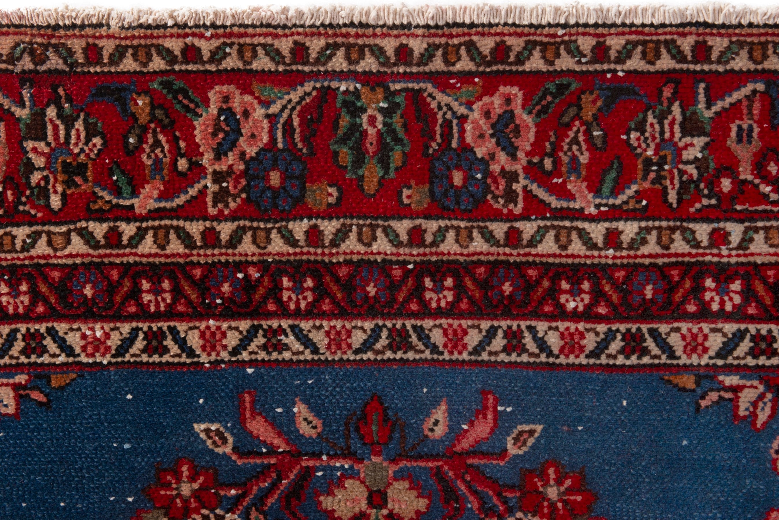 Persian Hamedan oversized rug in dark blue and deep red, view 11 of 20